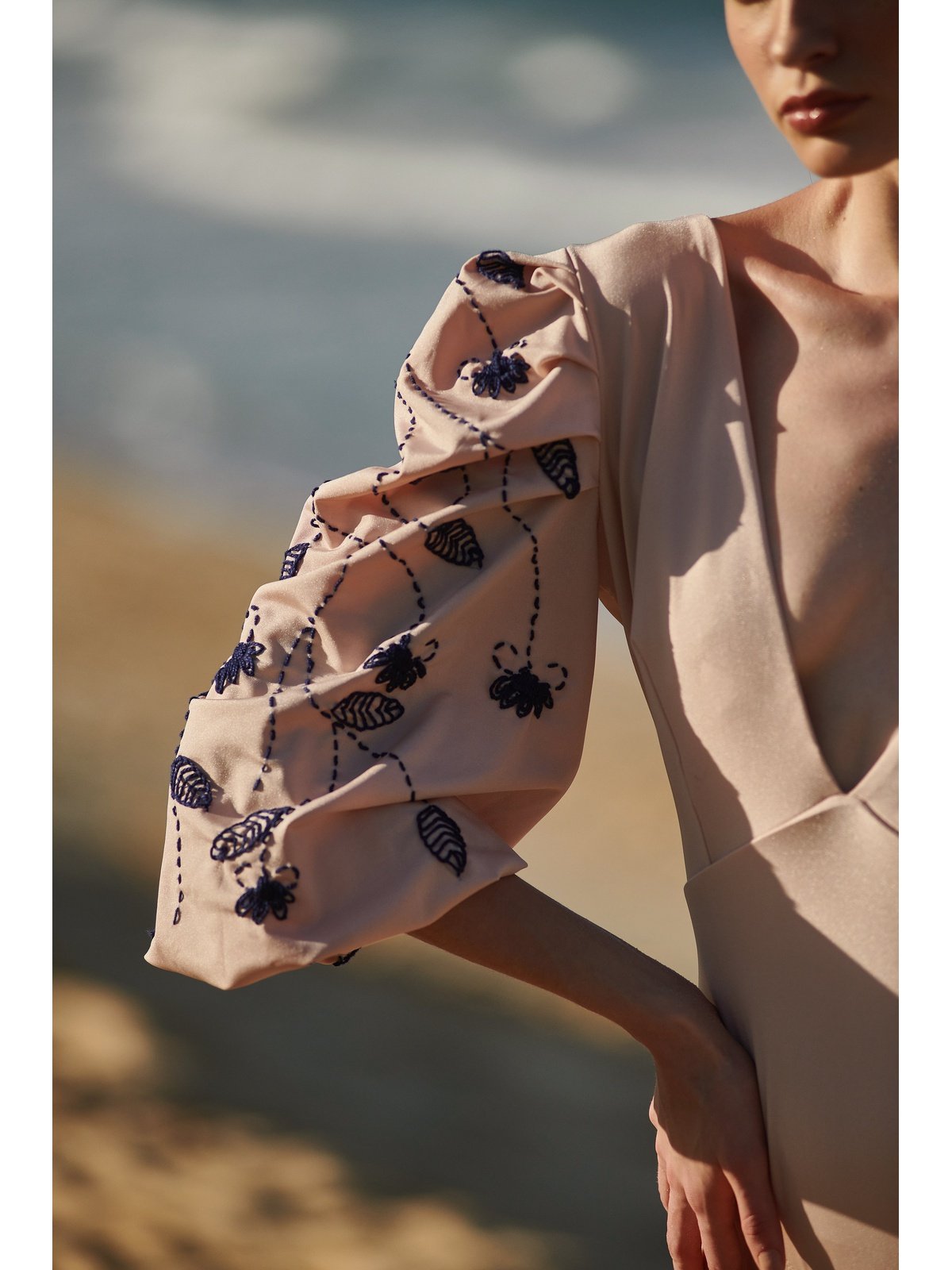 Victoria Nude Handmade Embroidered Sleeve