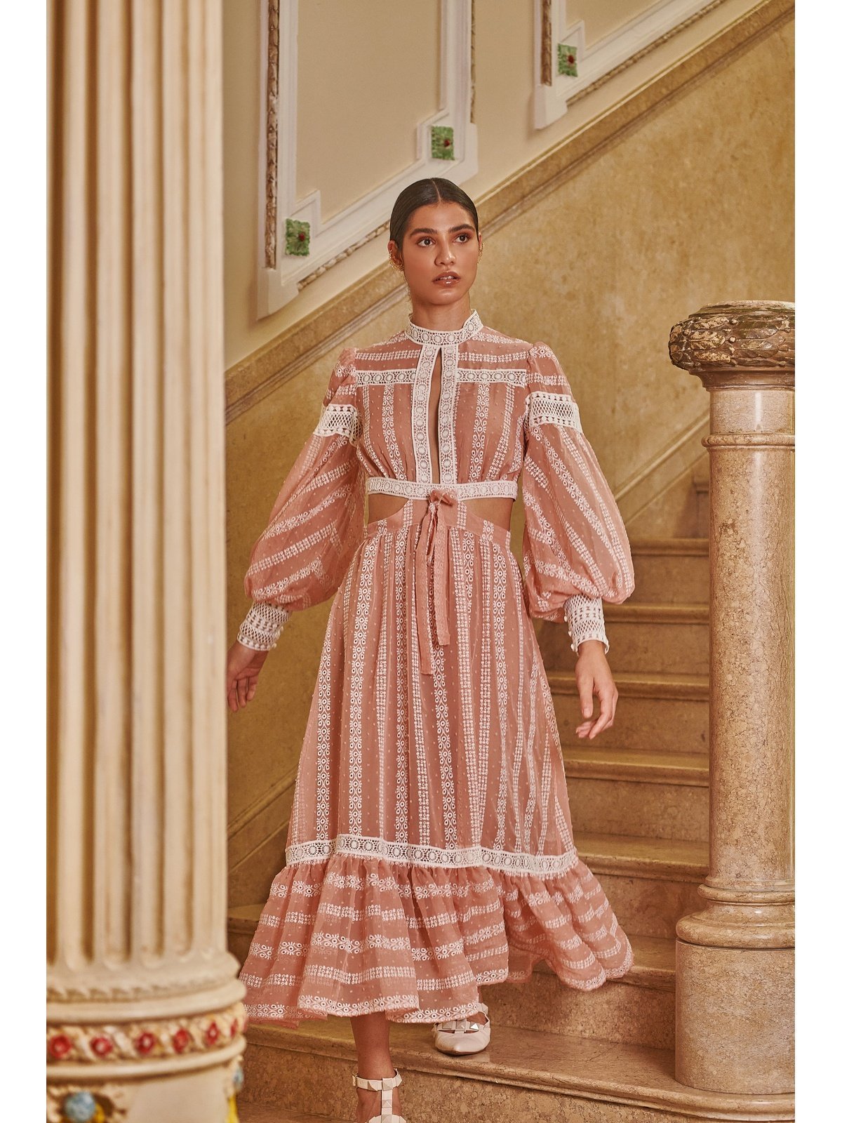 LN Fall-Blush Cut Out Dress