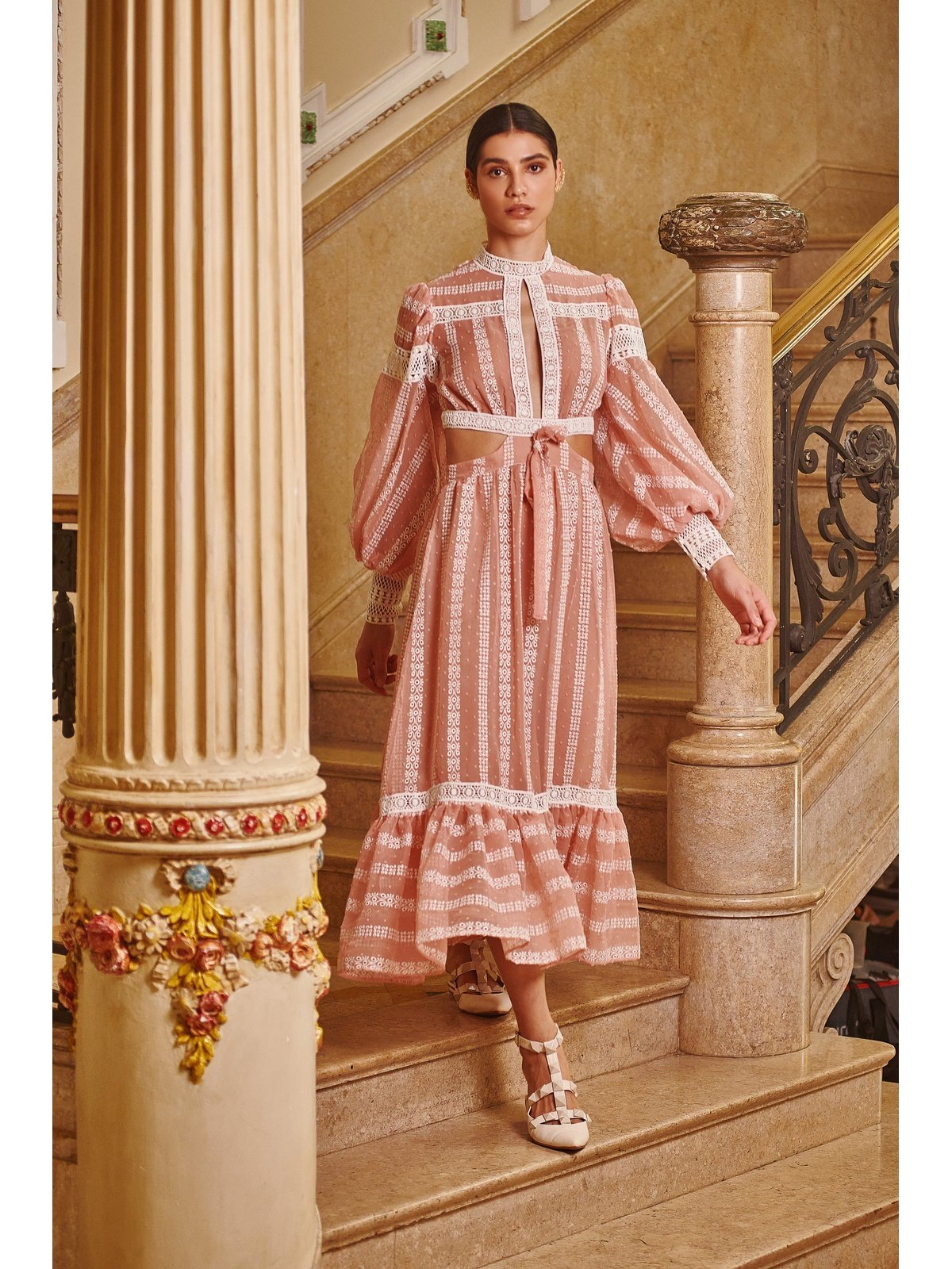 LN Fall-Blush Cut Out Dress