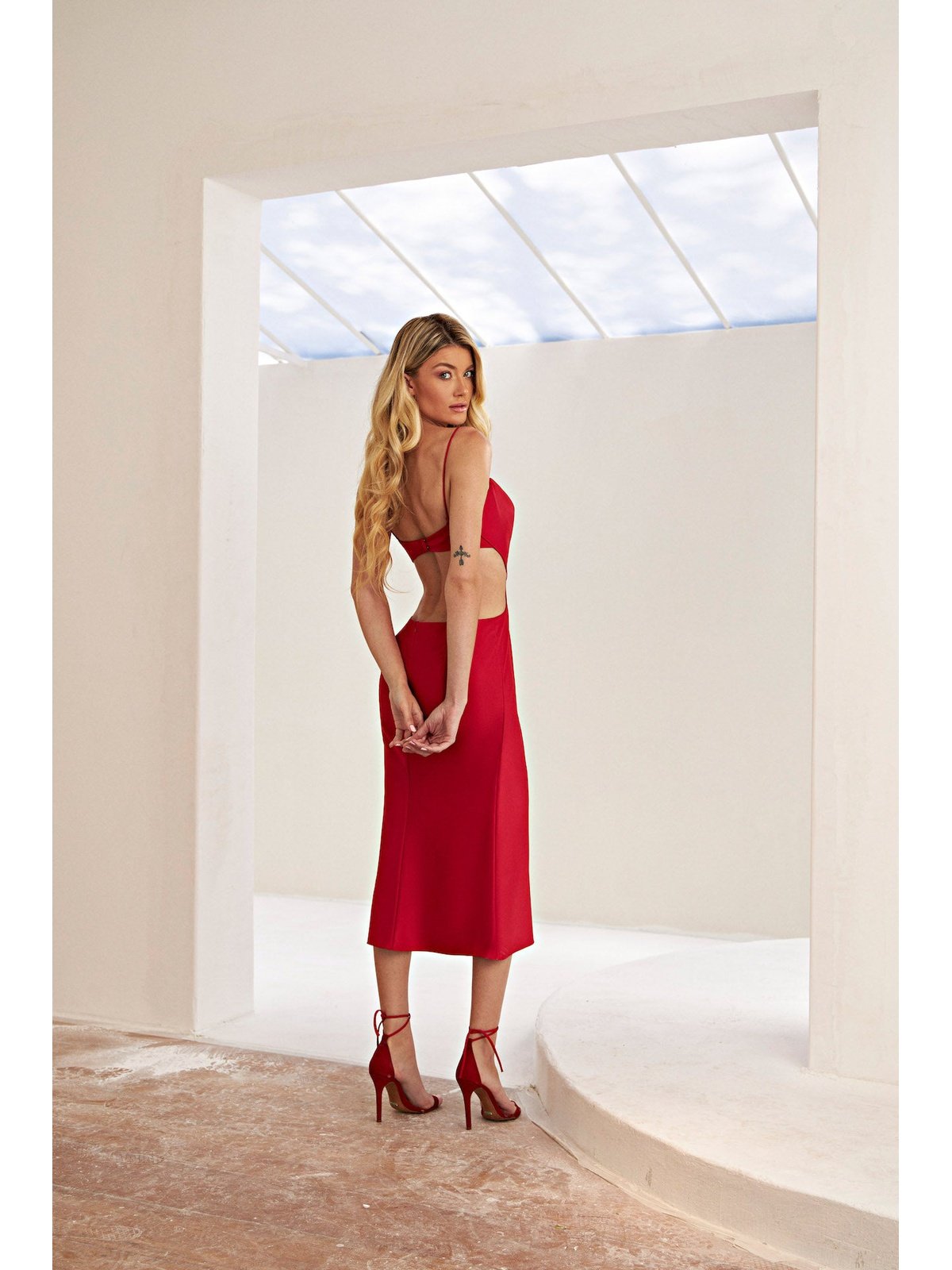 HL Midi Elegance Dress RED