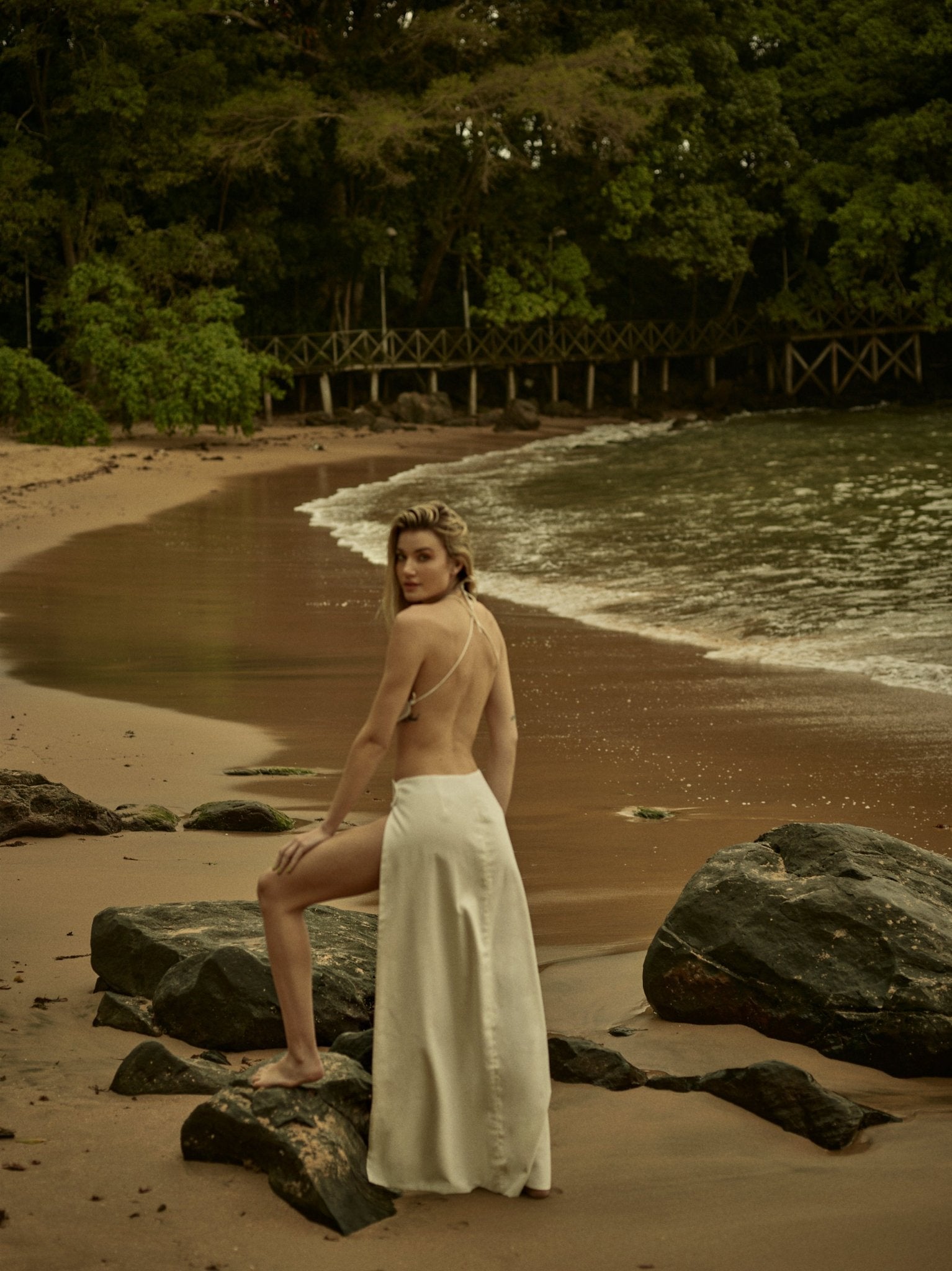 Wave Linen Dress