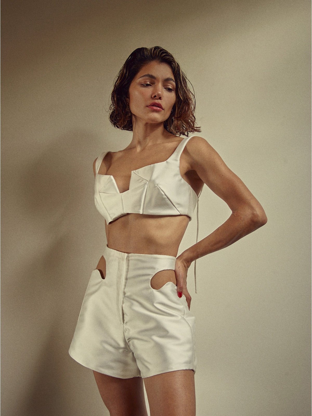 Cut Out Farol Pants White