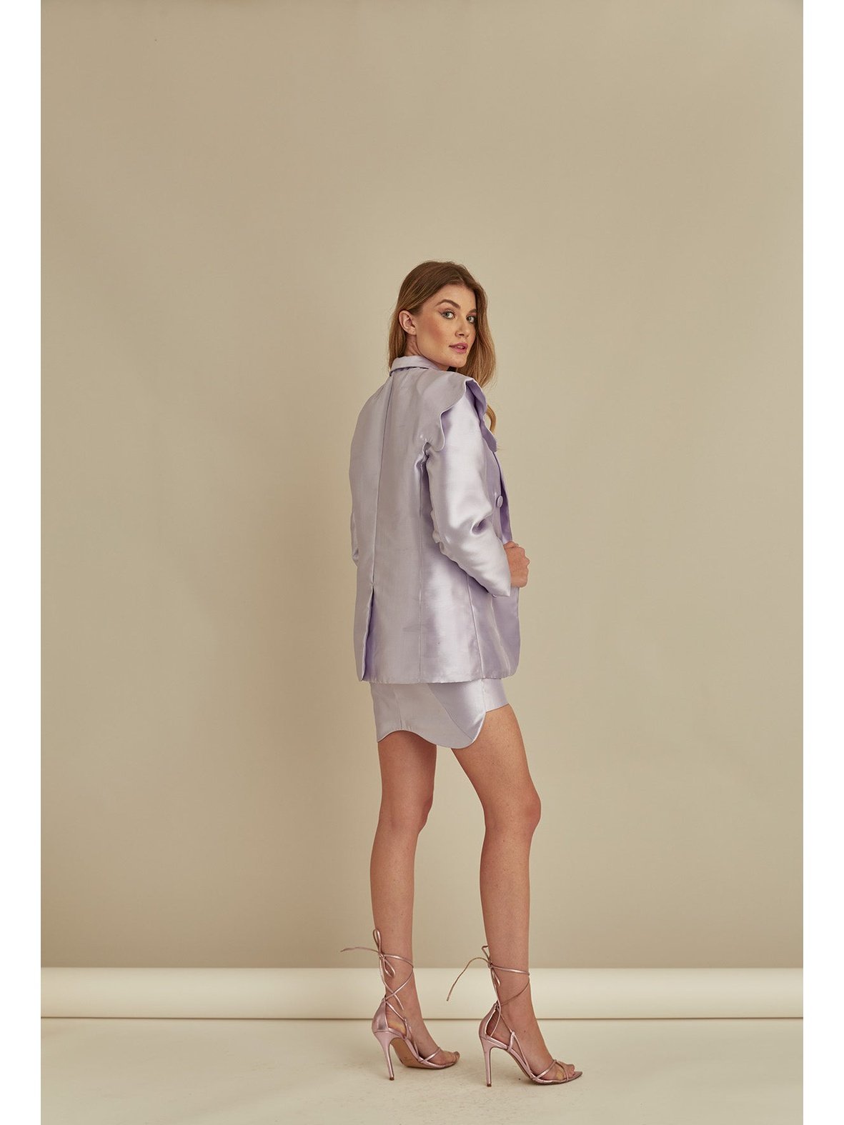 Satin Blazer Lavender