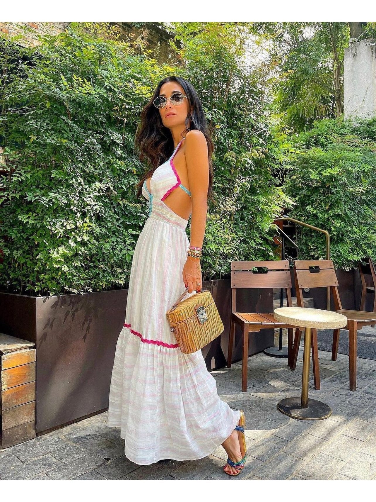 Deep V Neck Dress