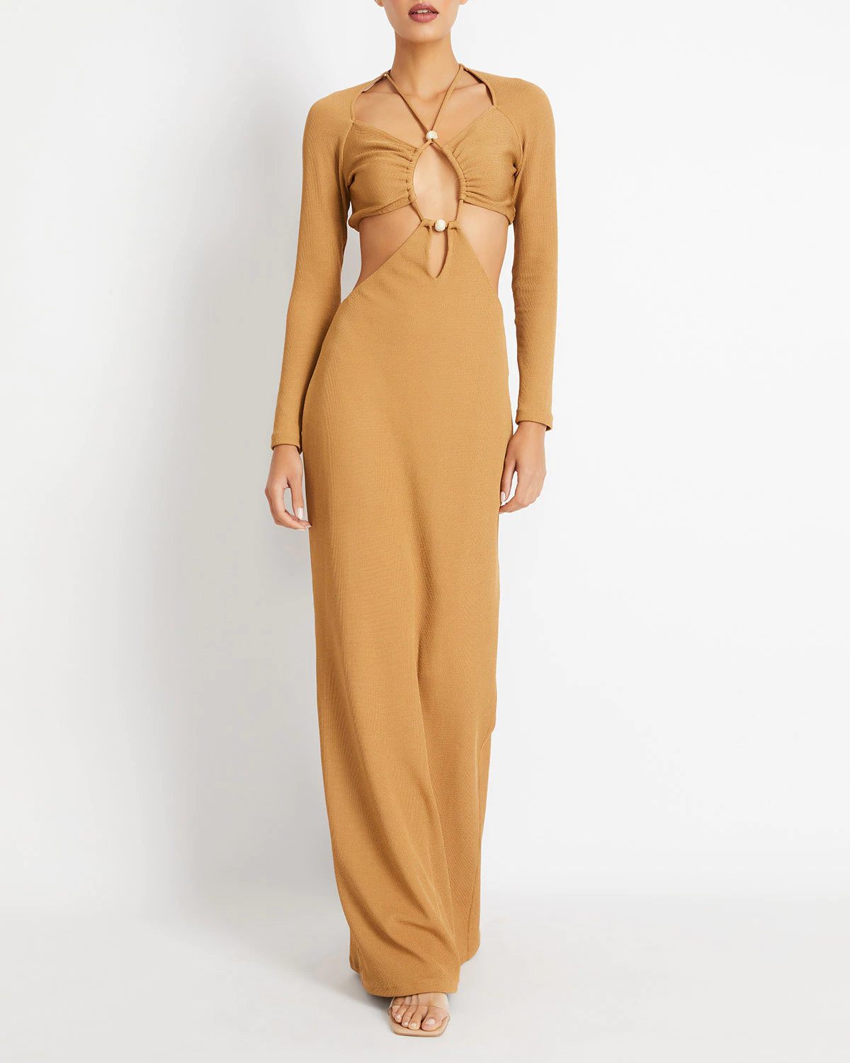 PB LONG SLEEVE KNIT MAXI DRESS