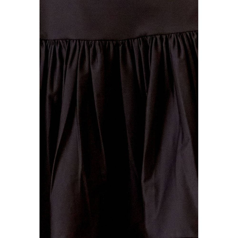 SHORT DRESS WITH LACE SKIRT - BLACK