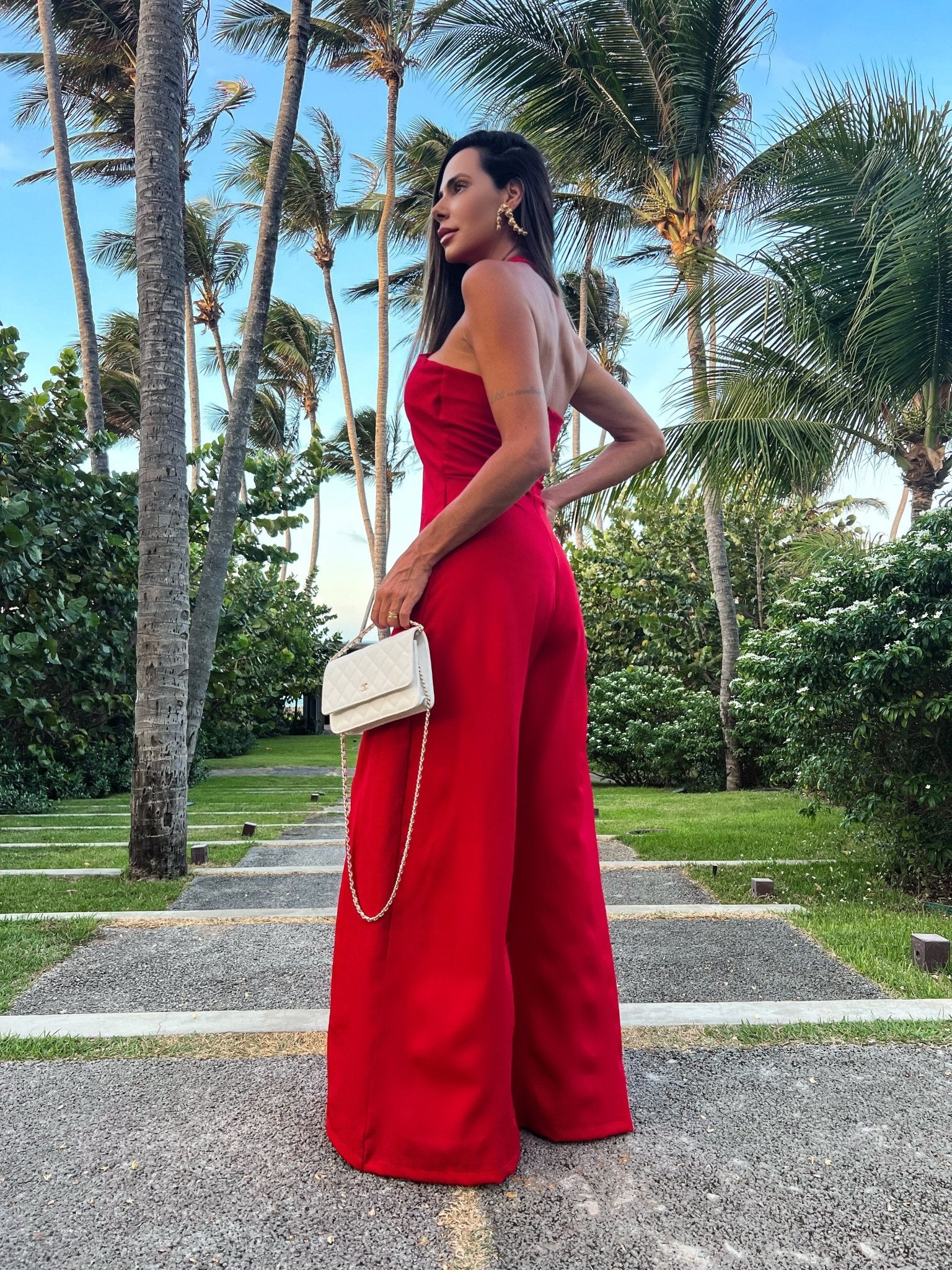OASIS RED JUMPSUIT