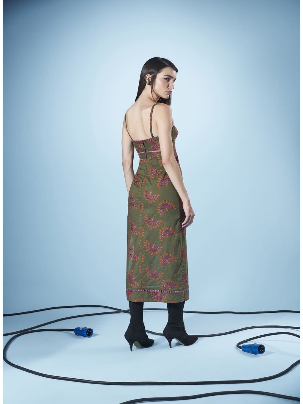 SC Midi Embroidery Cotton Dress