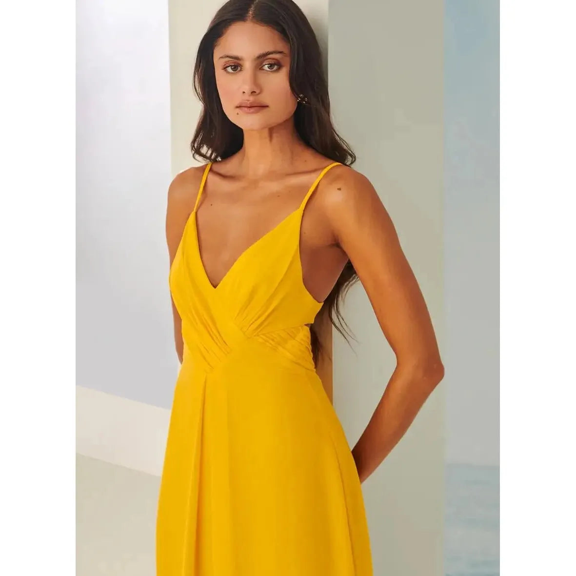 TD MIDI DRESS SUNFLOWER