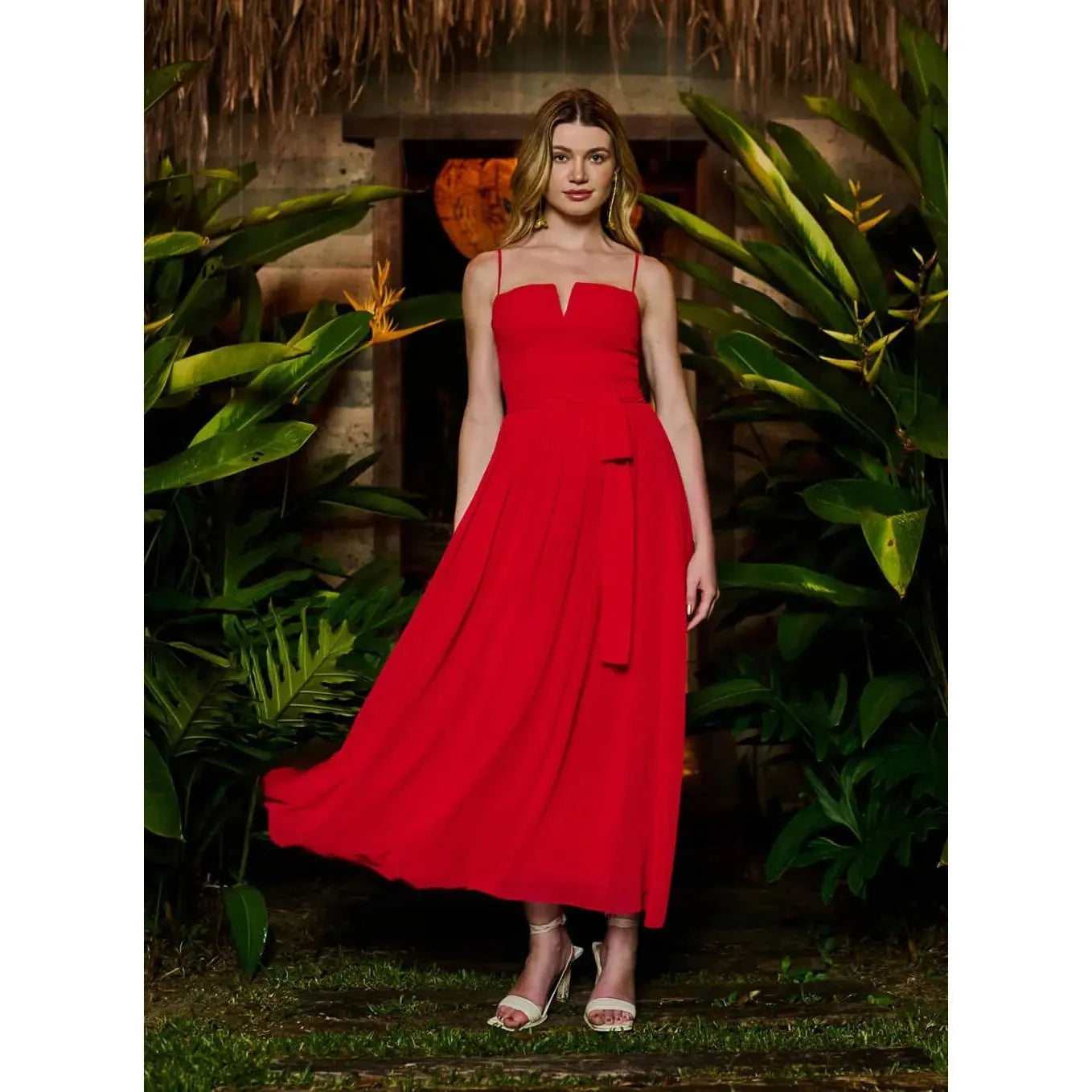 SK MIDI RED DRESS