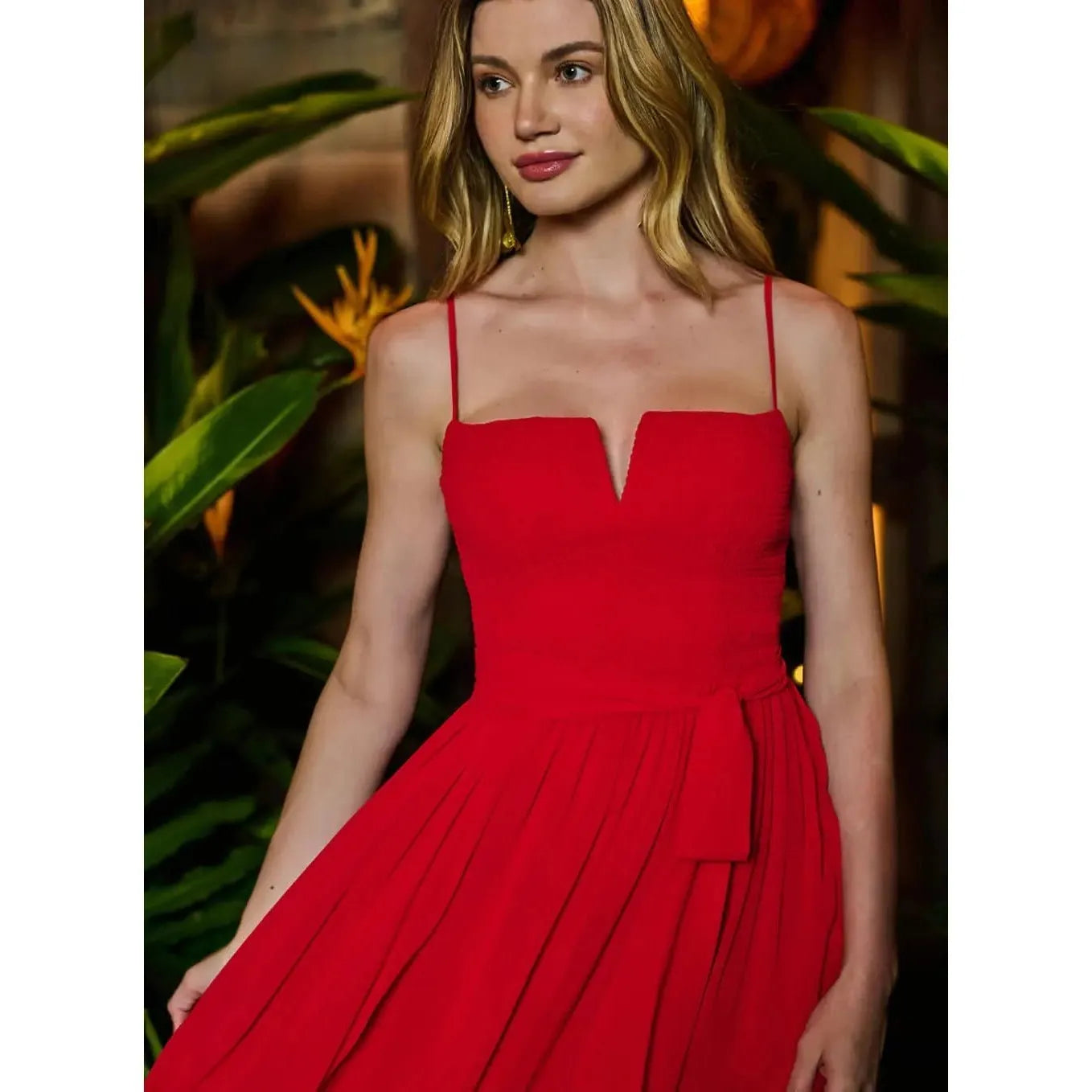 SK MIDI RED DRESS