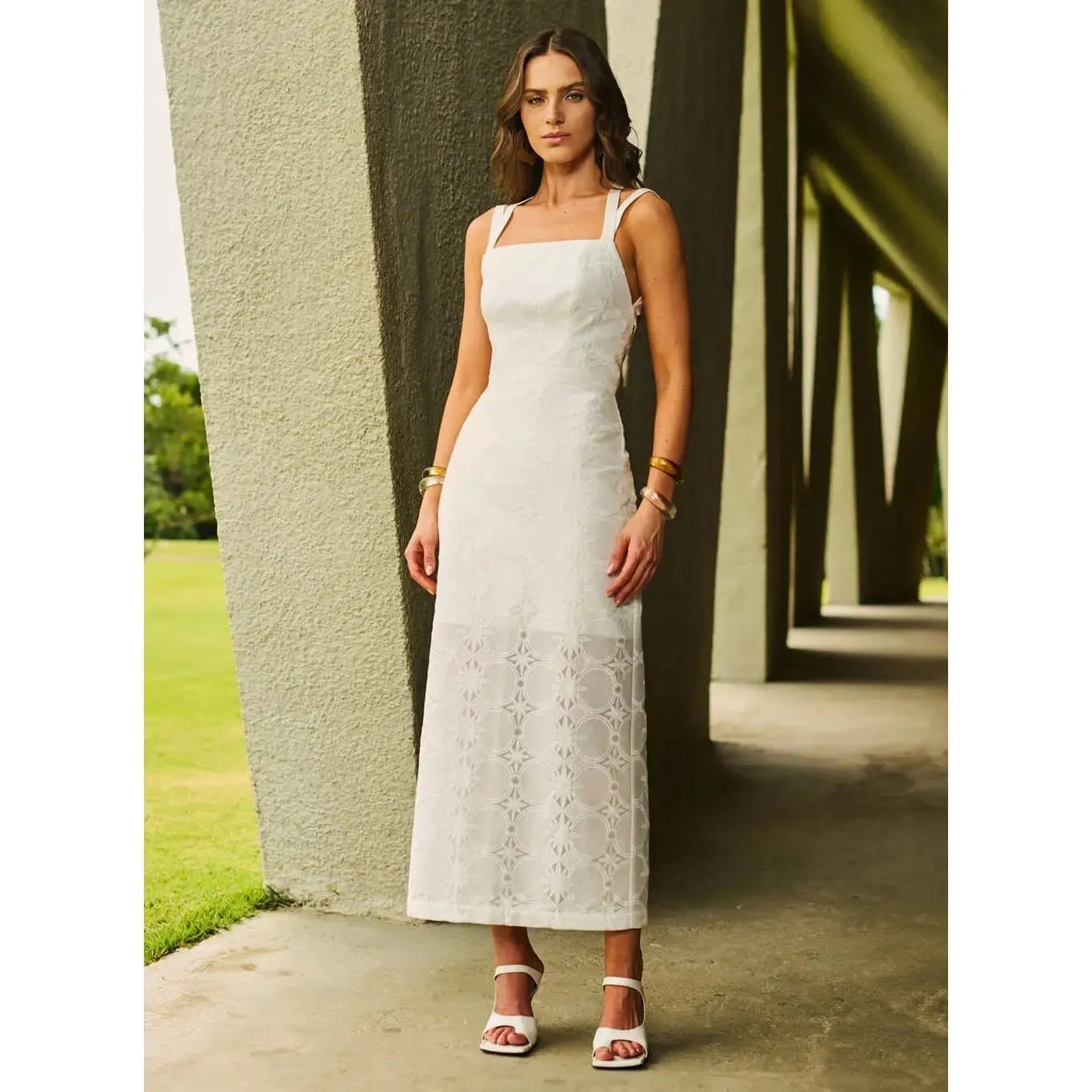 TD MIDI CHIFFON EMBROIDERY