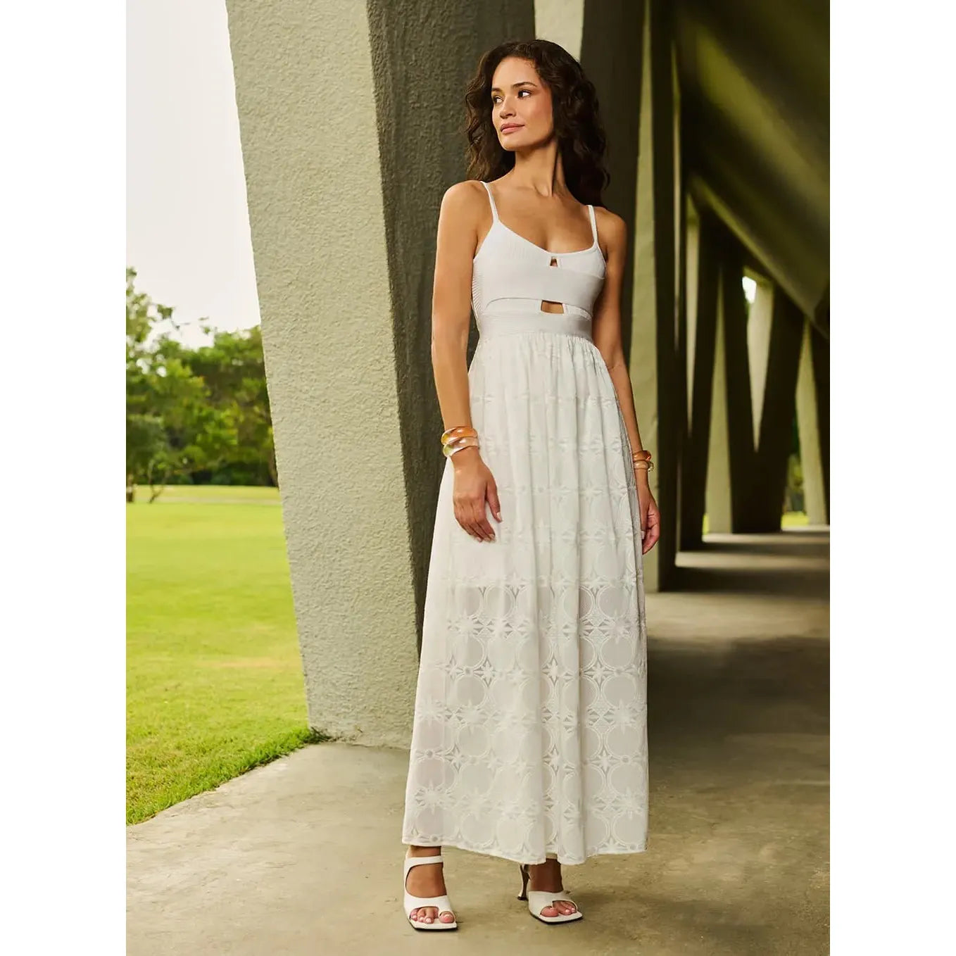 TD FULL EMBROIDERY SKIRT DRESS