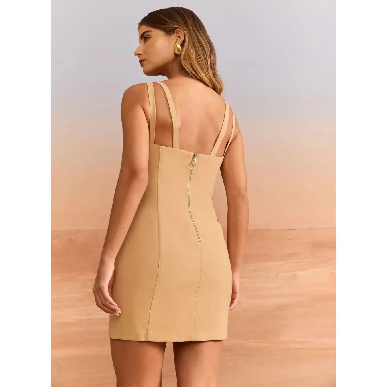 SK SHORT DRESS WITH FABRIC FLOWERS