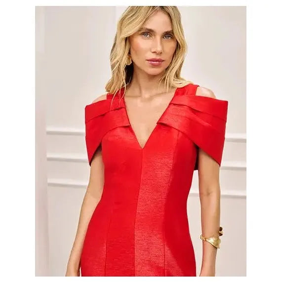 SK PETRA SHORT RED DRESS