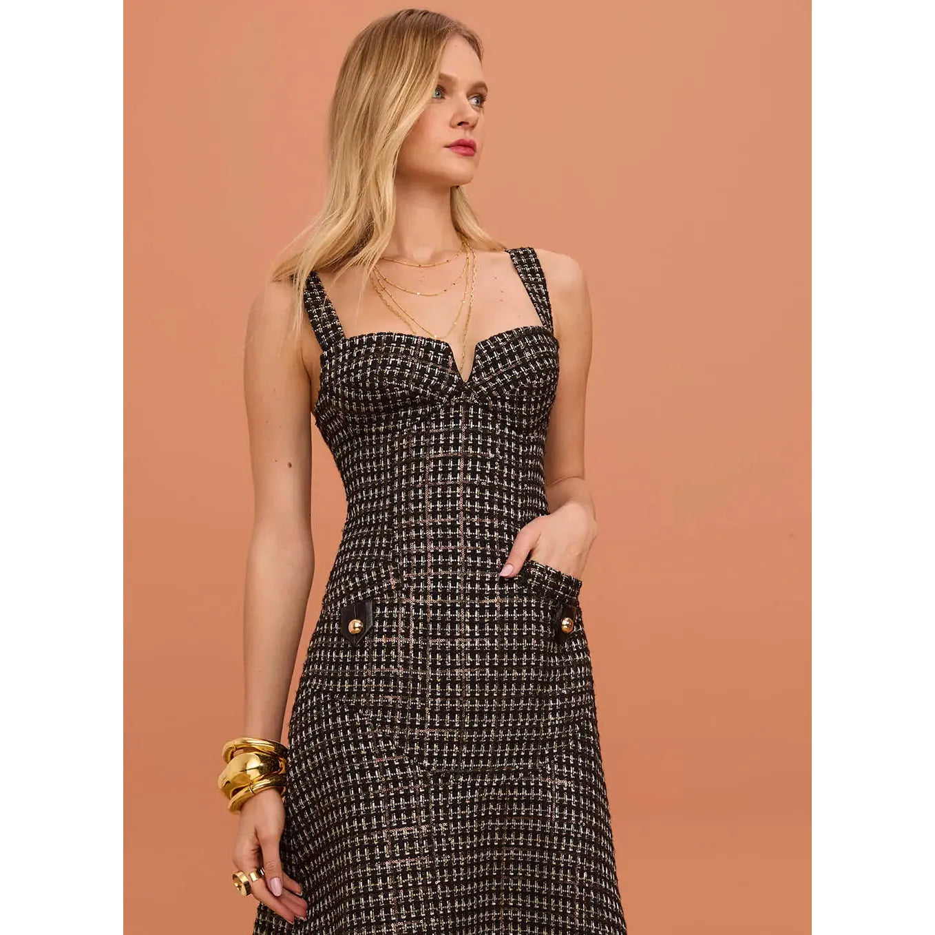SK CHANEL BLACK TWEED DRESS