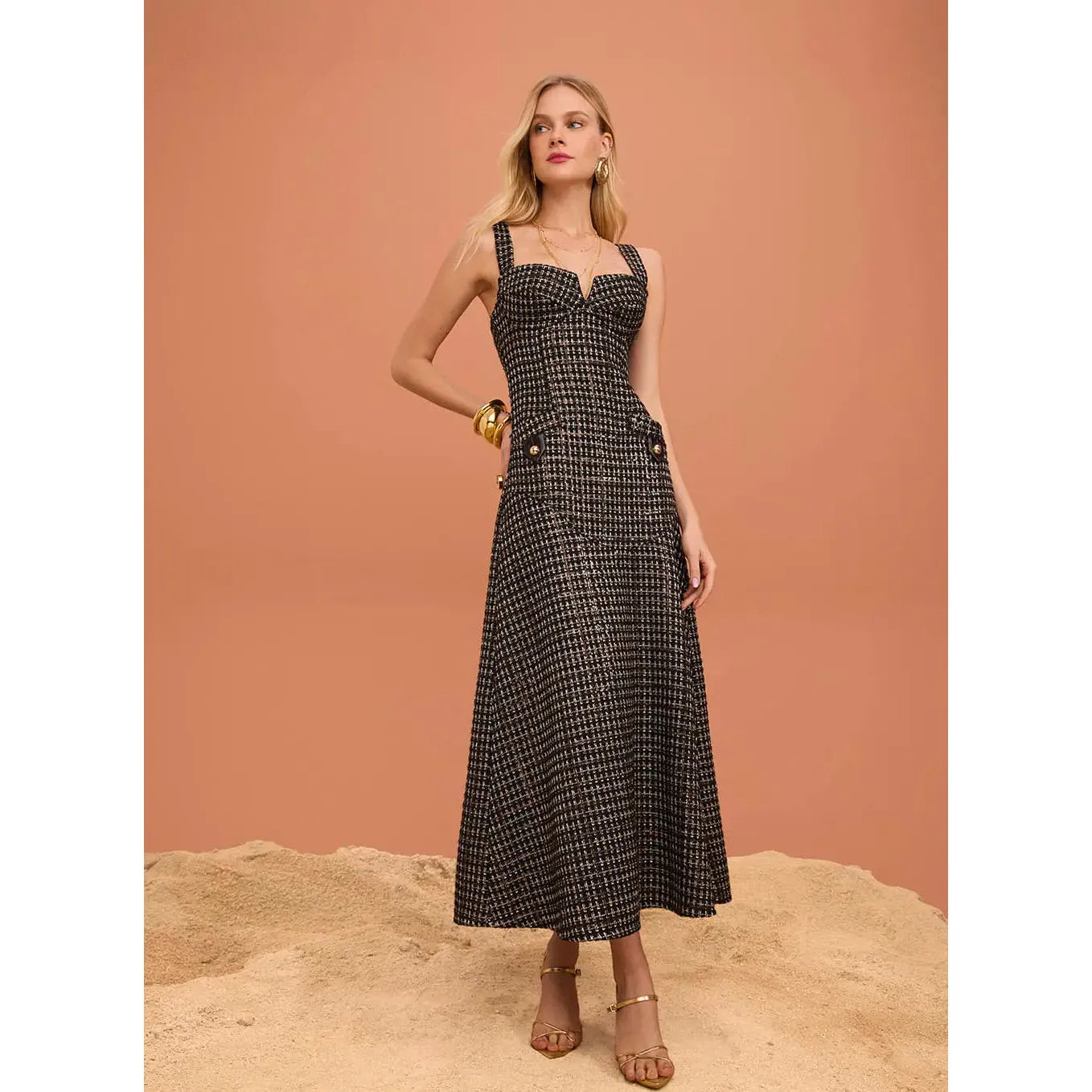 SK CHANEL BLACK TWEED DRESS