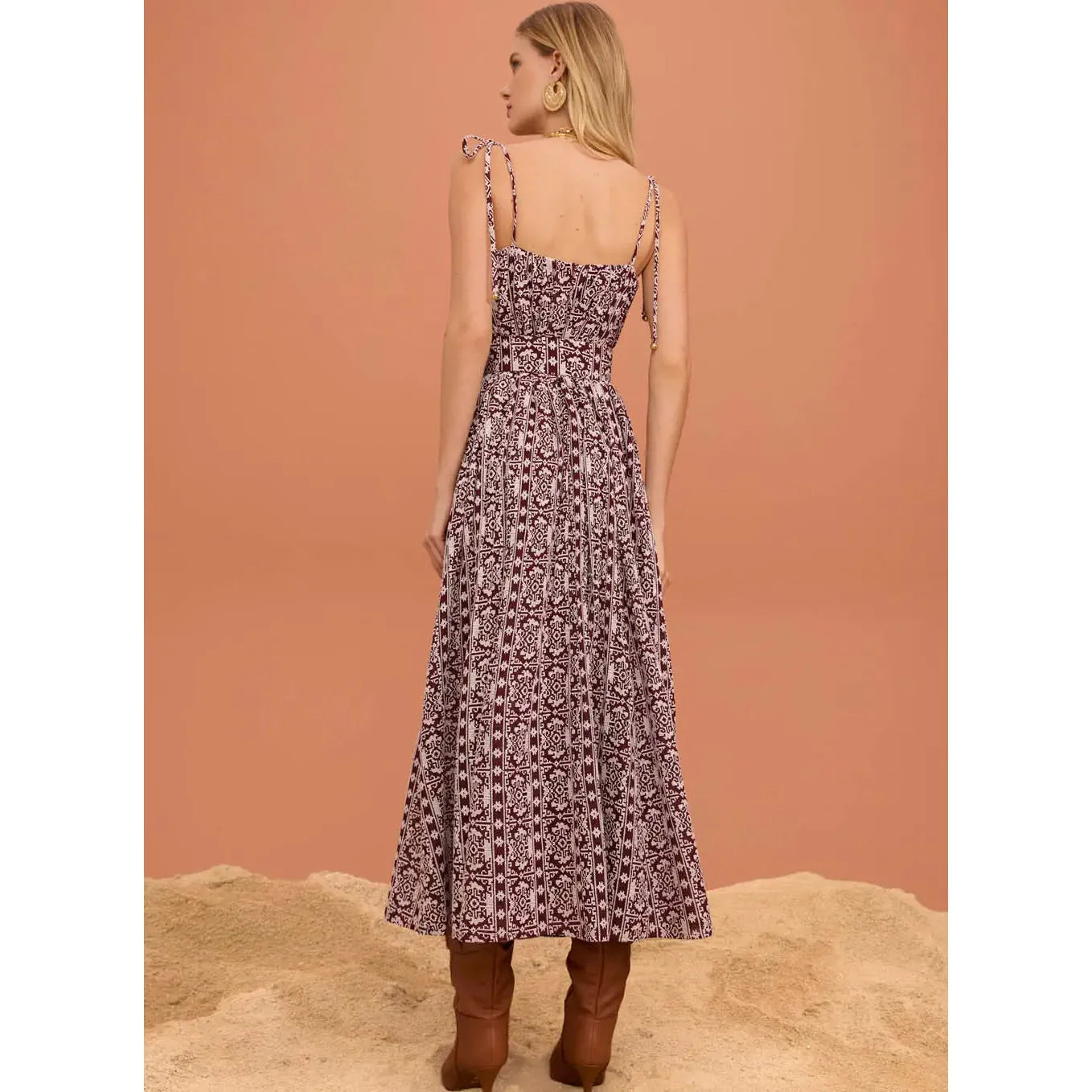 SK LONG EMBROIDERY DRESS