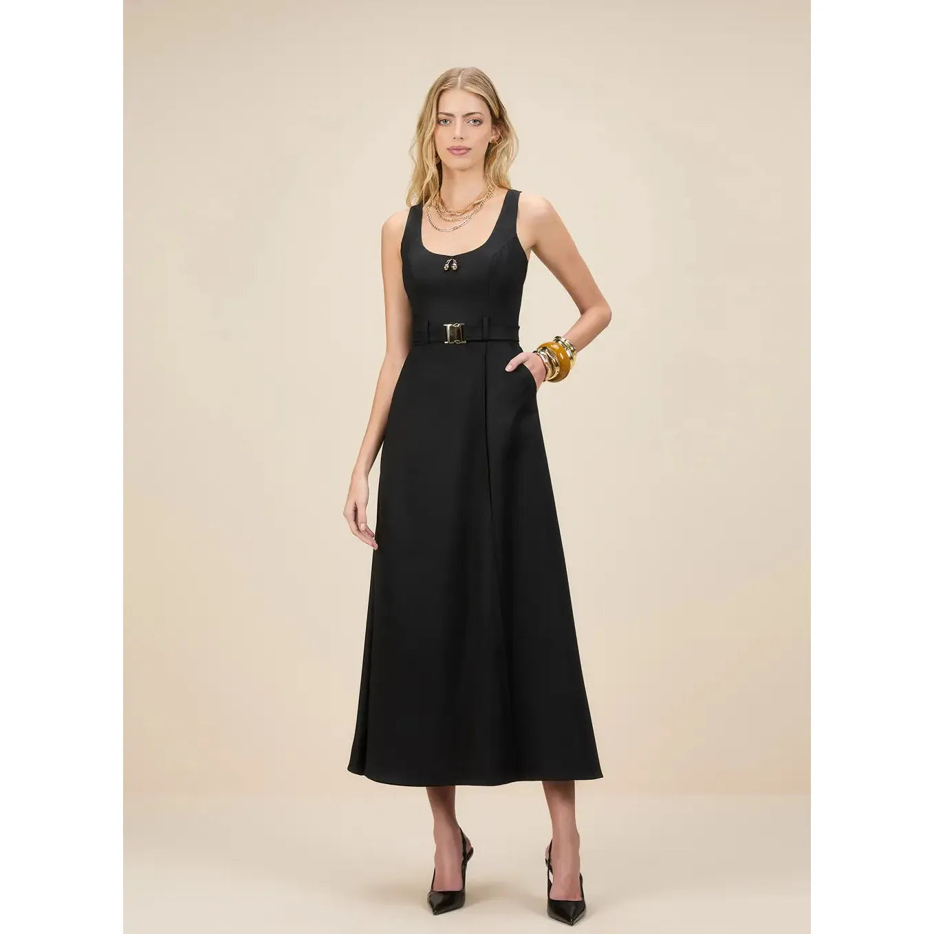 SK TAILORED MIDI DRESS