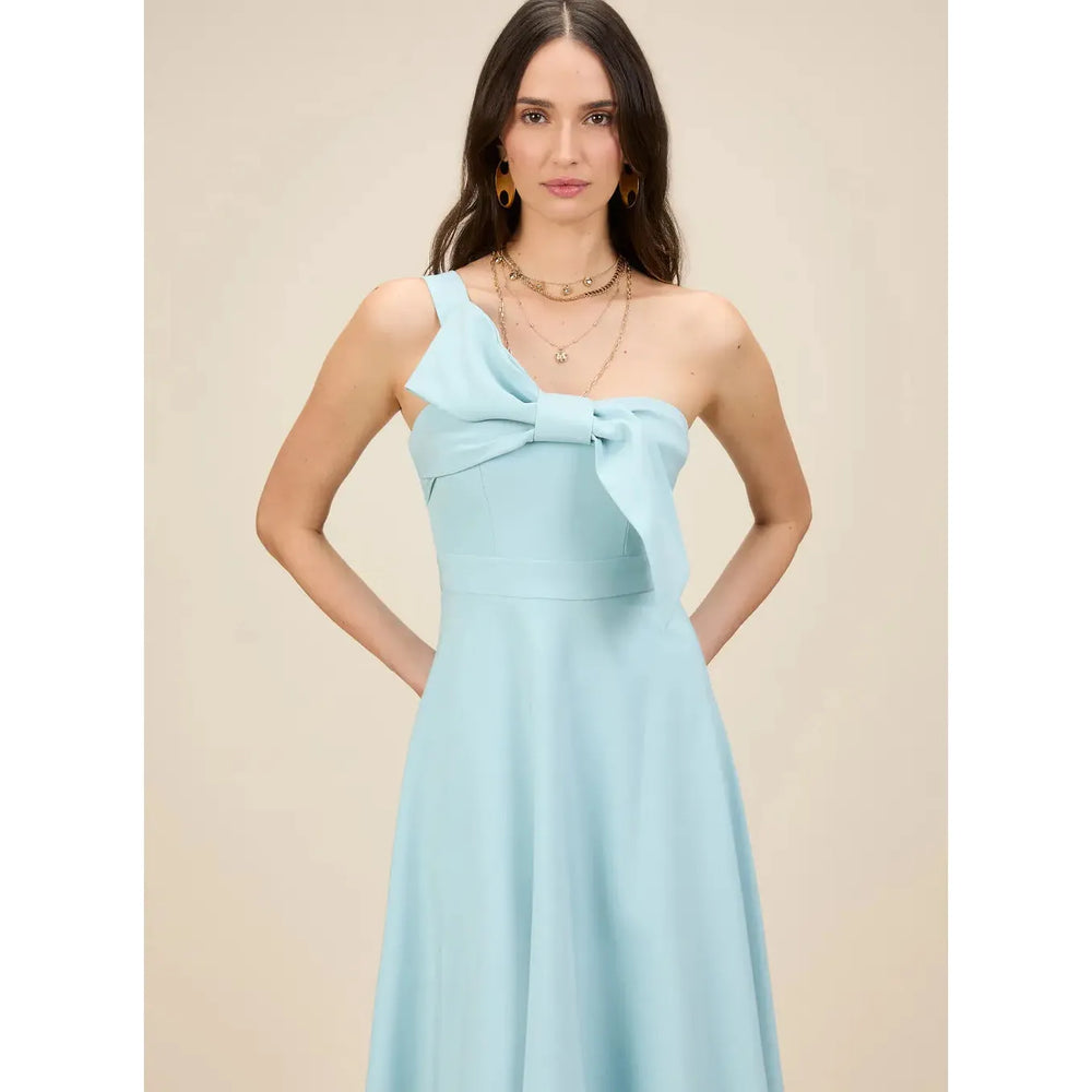 SK BOW NECKLINE DRESS