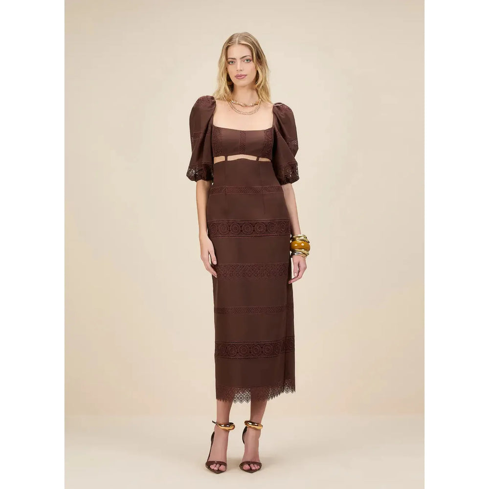 SK MIDI EMBROIDERY DRESS