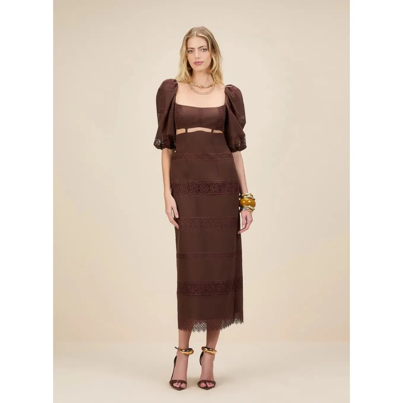 SK MIDI EMBROIDERY DRESS