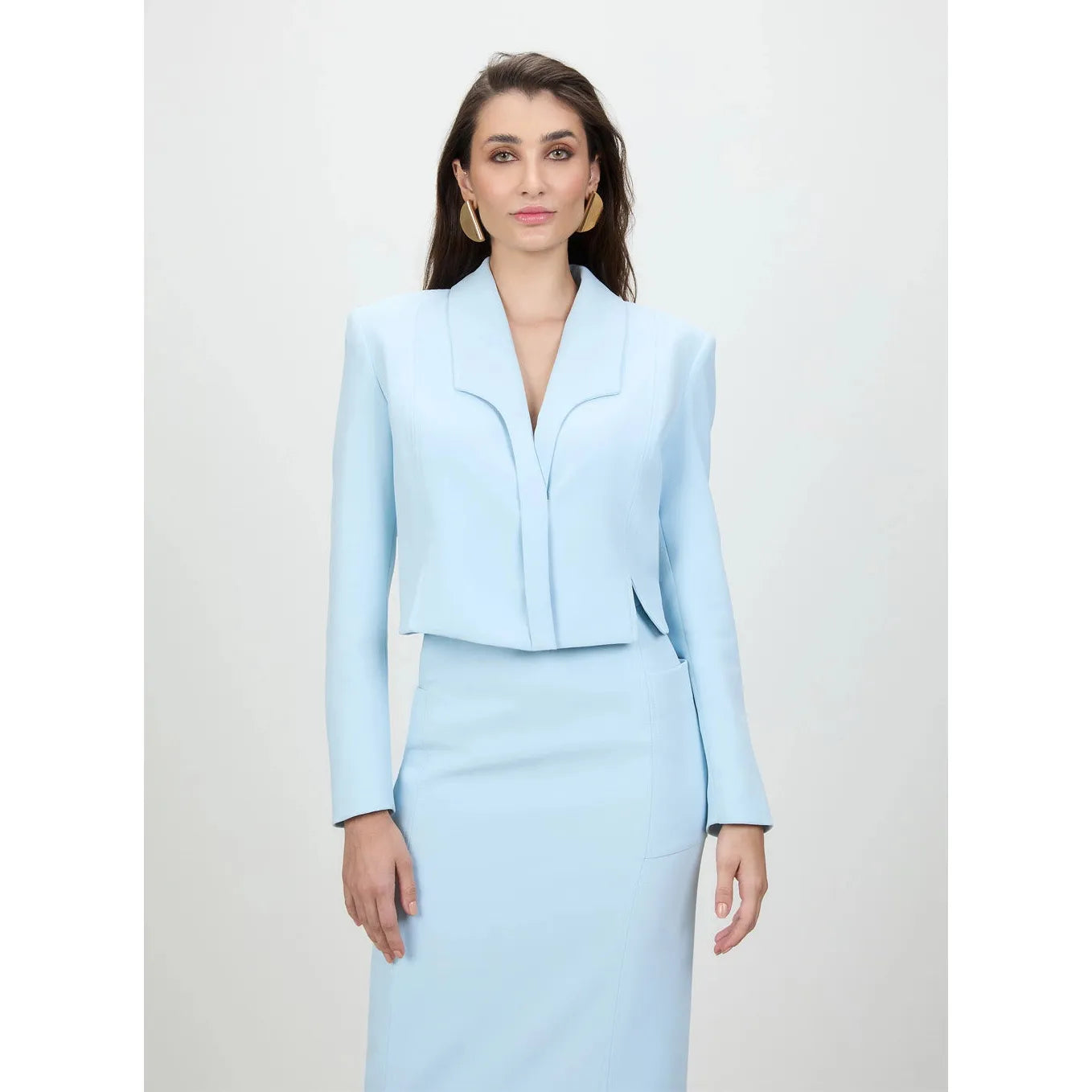 TD MIDI BLAZER SET BLUE SKY