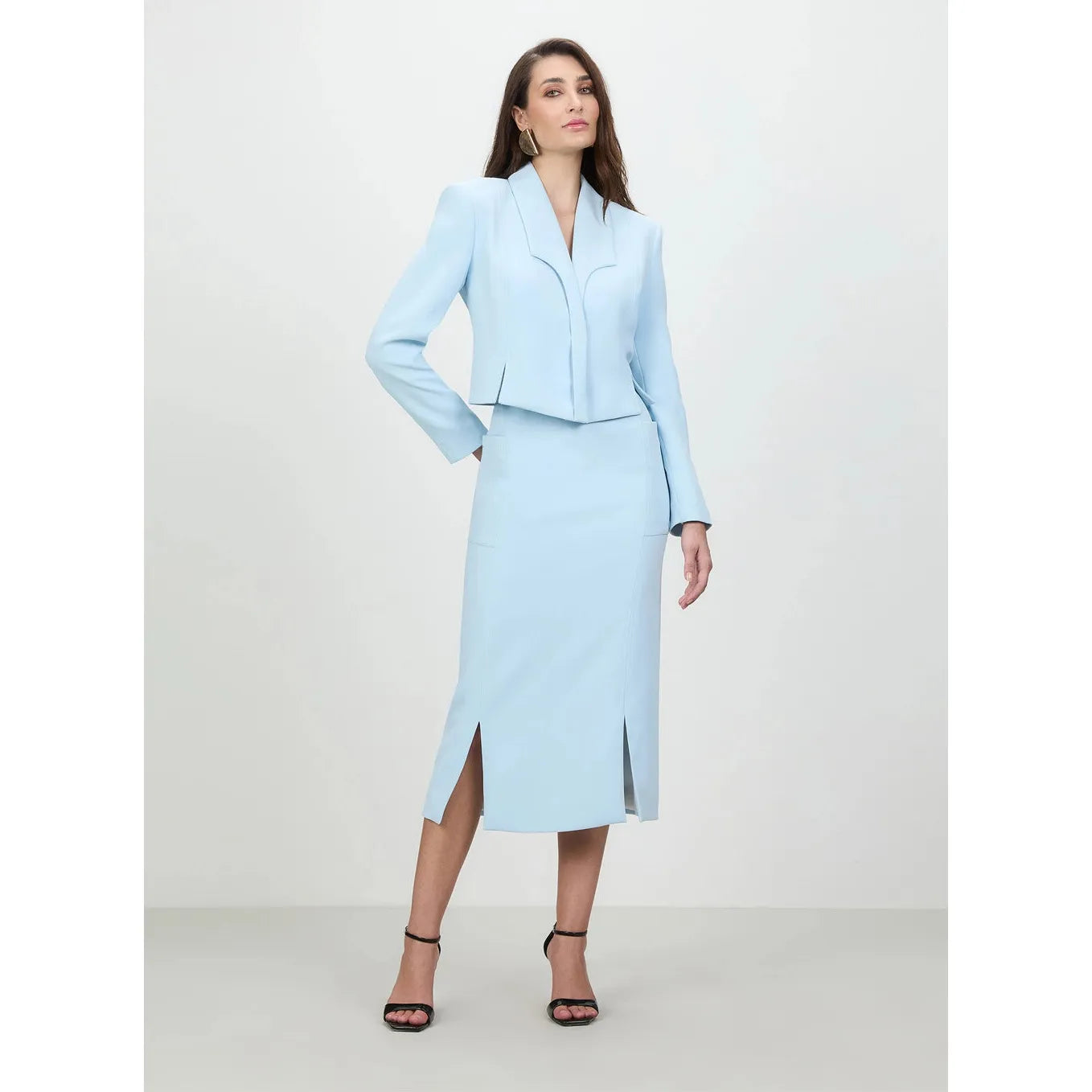TD MIDI BLAZER SET BLUE SKY