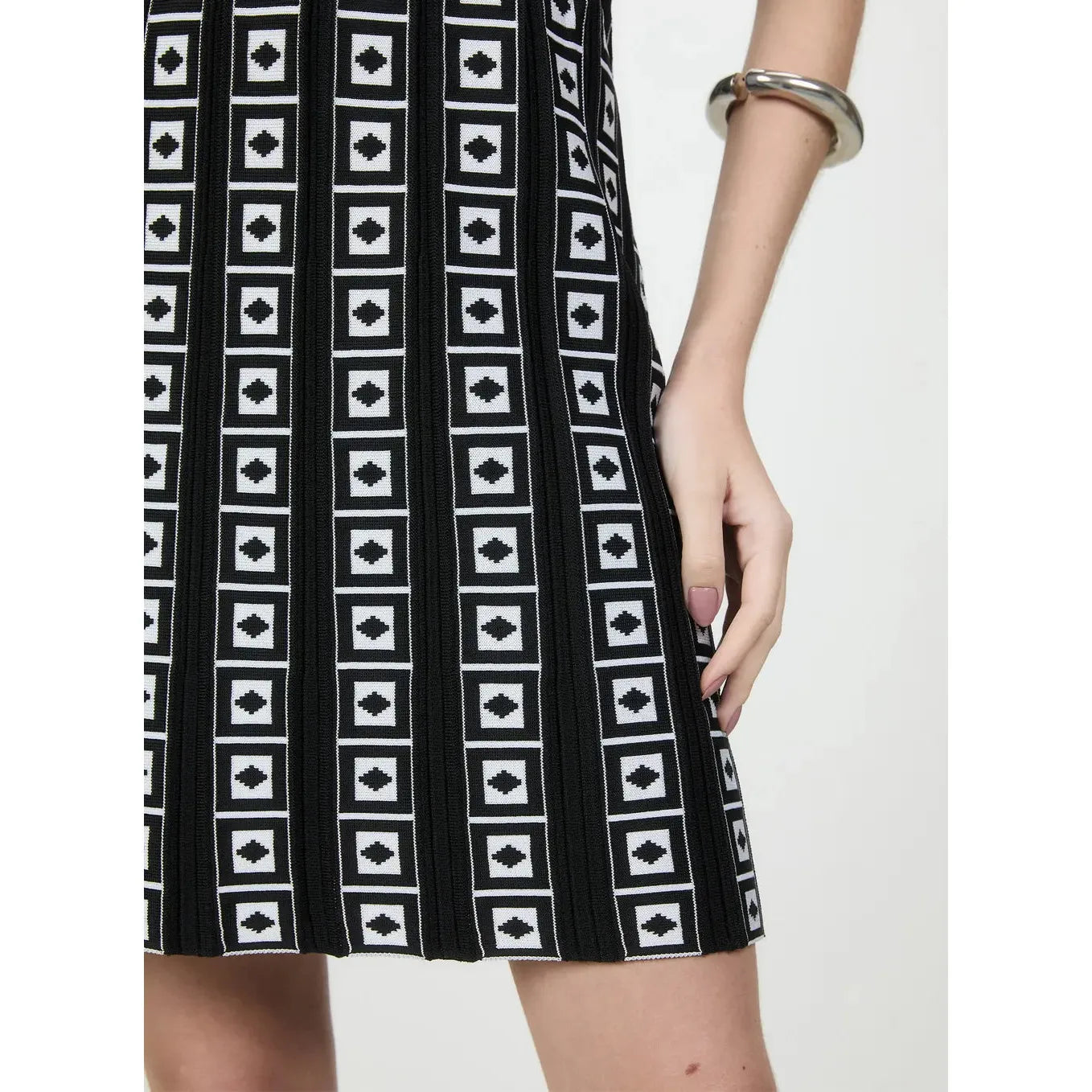 TD TRICOT QUADRICULADO DRESS