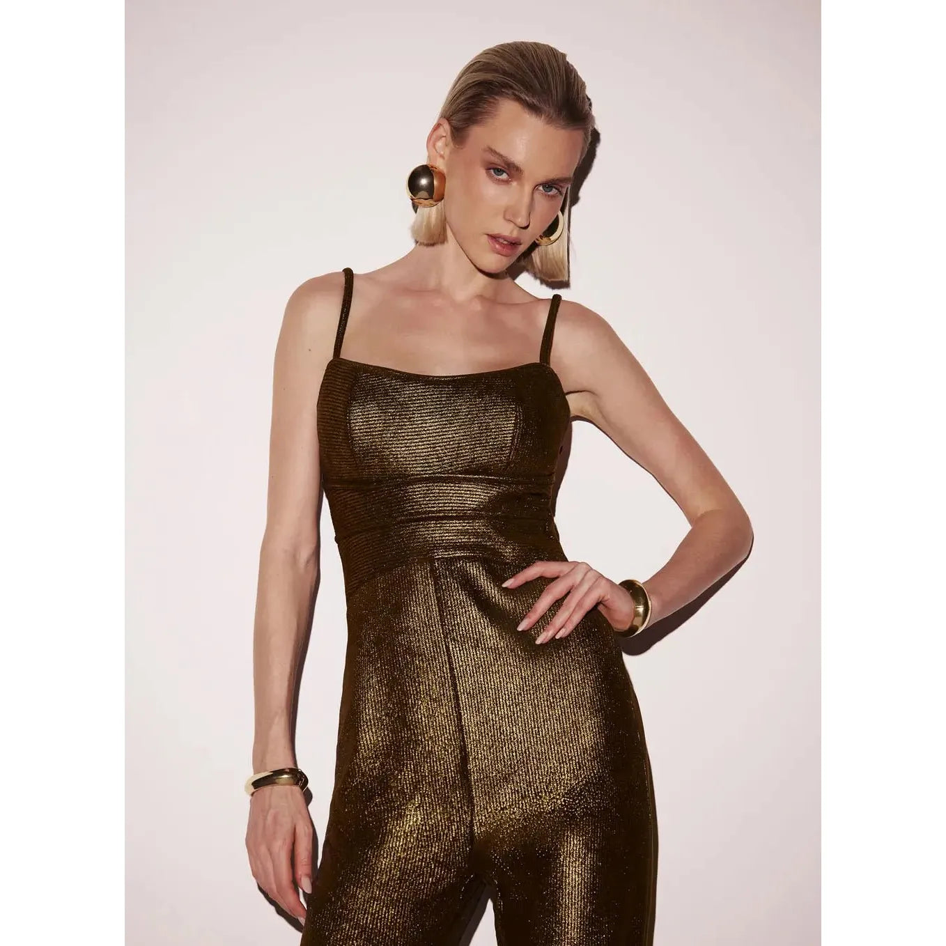 TD JERSEY FOIL JUMPSUIT