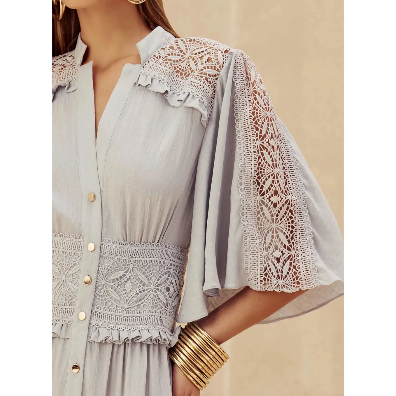 SK MIDI EMBROIDERY DRESS