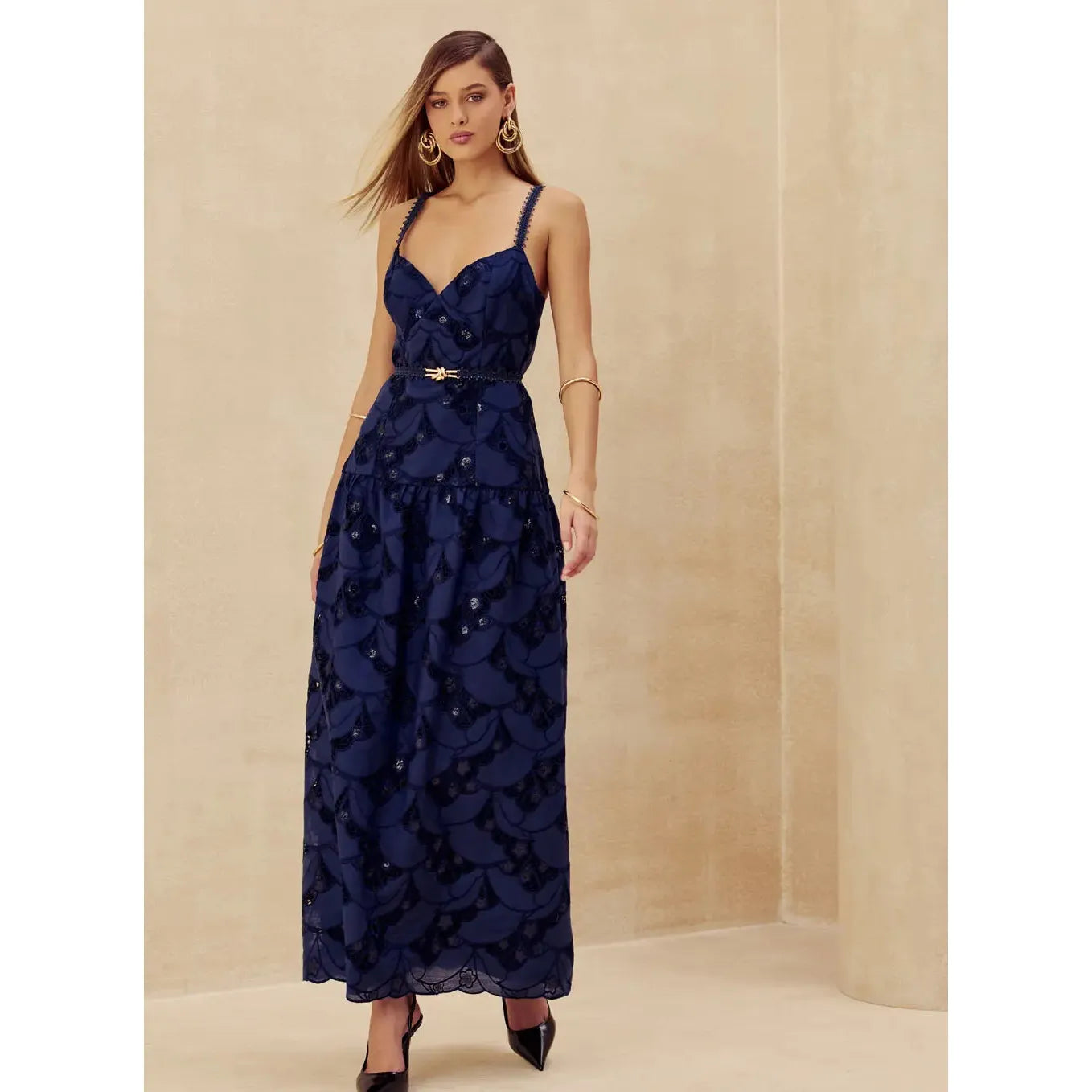 SK LAISE FLOWER SEQUIN DRESS