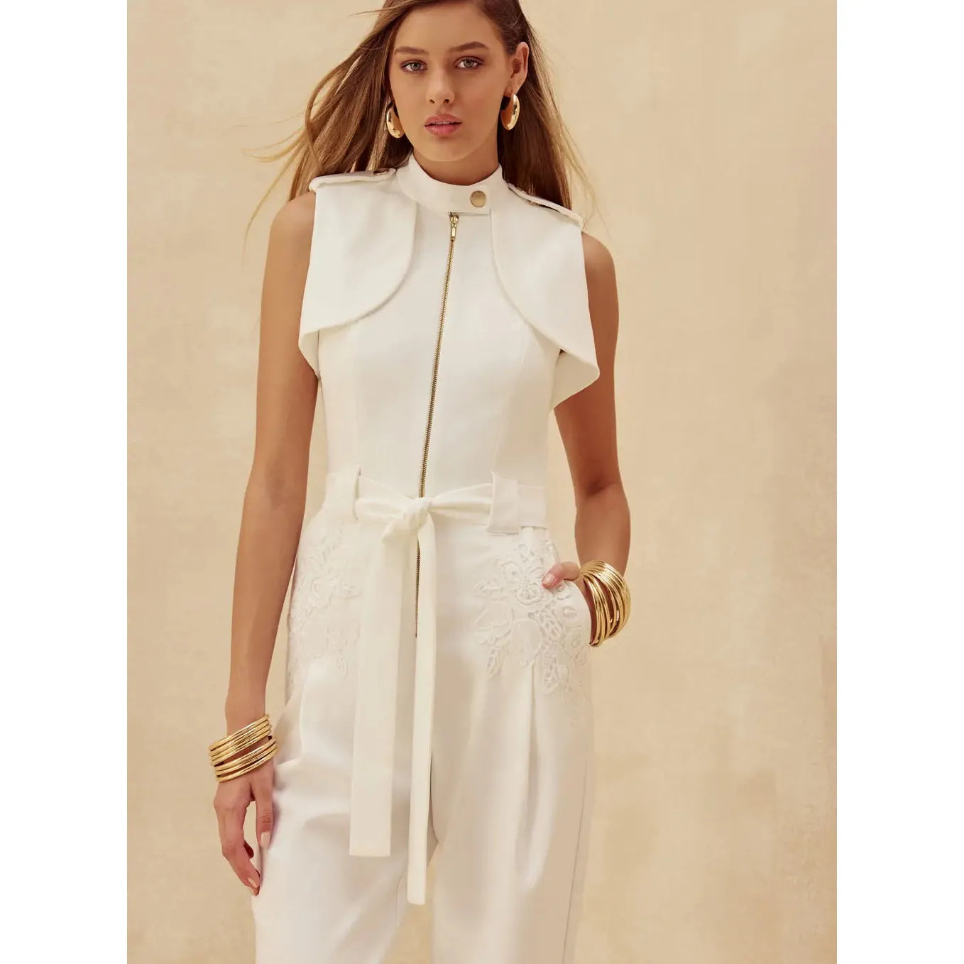 SK APLIQUE EMBROIDERY JUMPSUIT
