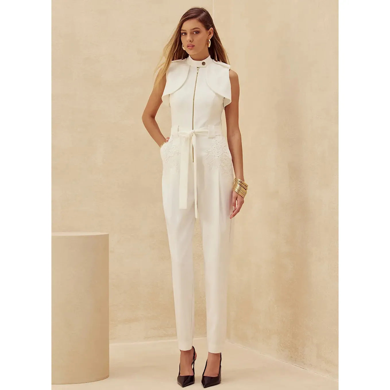 SK APLIQUE EMBROIDERY JUMPSUIT