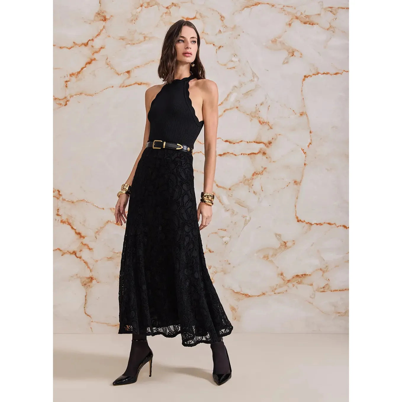 SK LACE SKIRT MATCHING SET