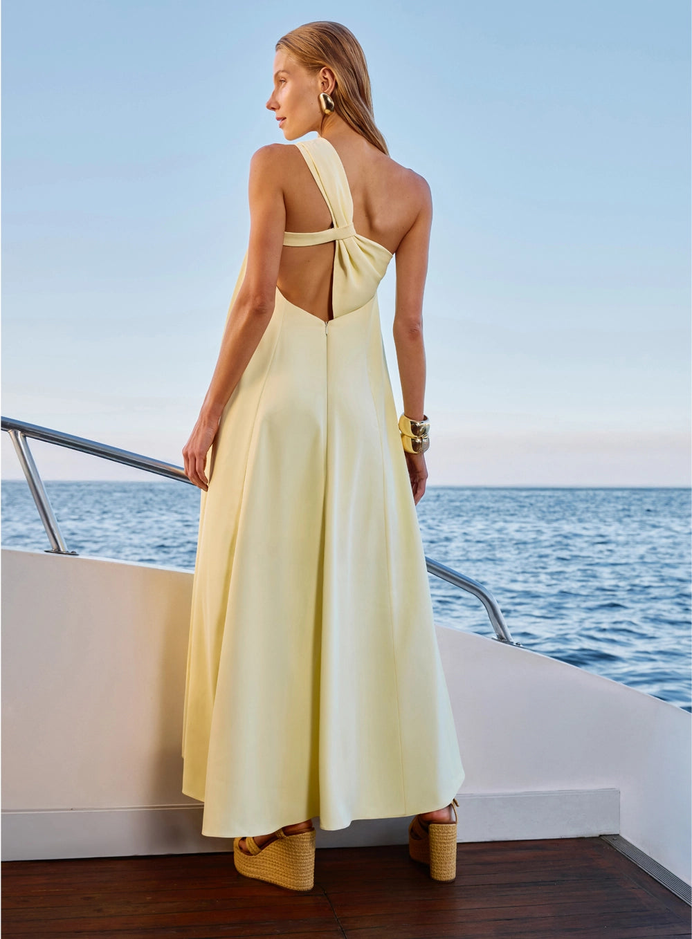 SK MAXI MIDI DRESS WITH BUCKLE DETAIL