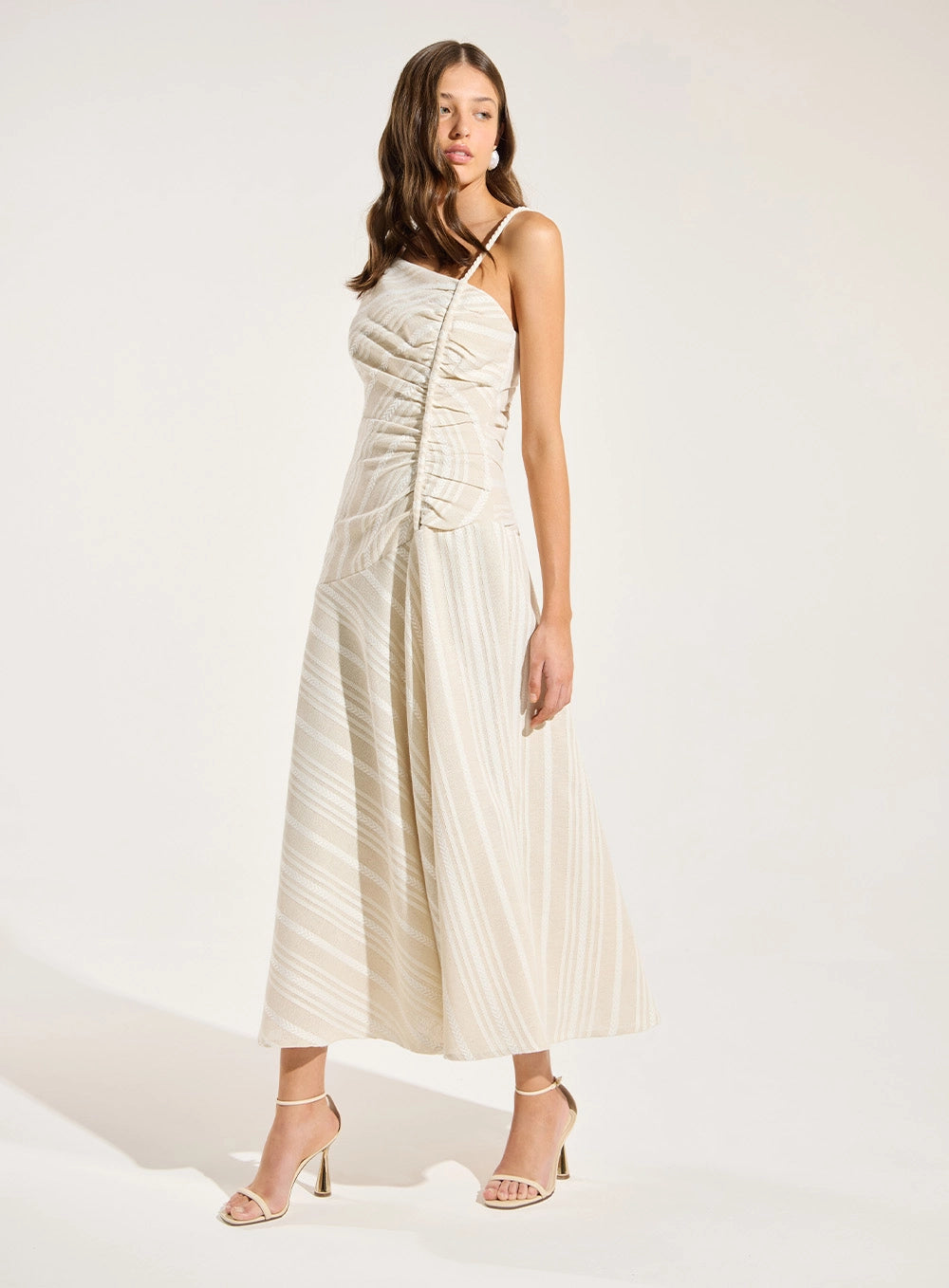 SK DRAPED MIDI DRESS