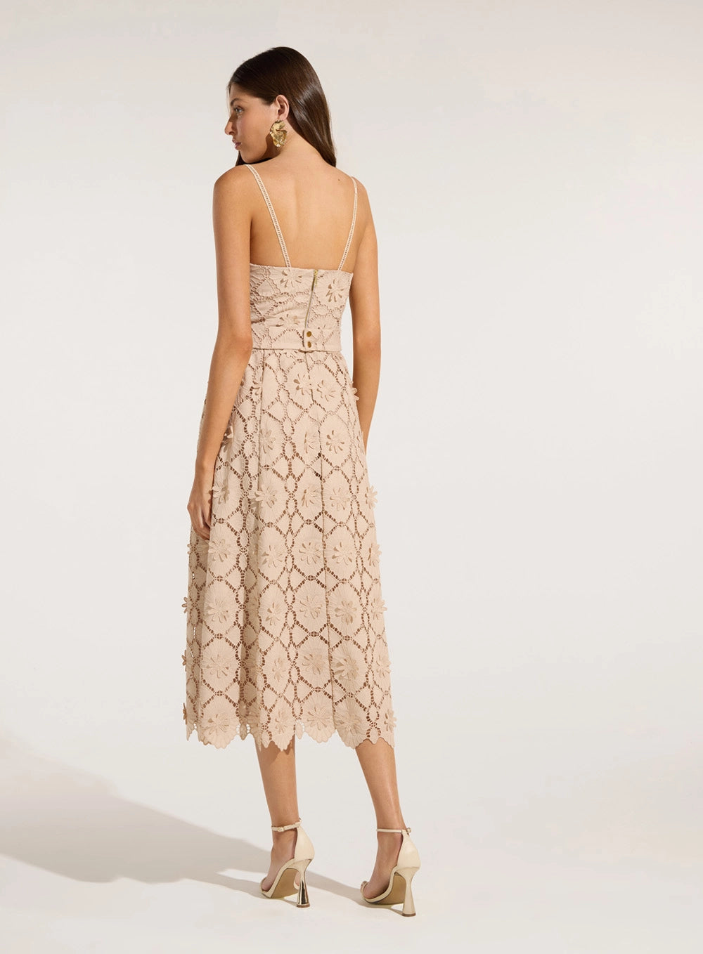 SK MIDI DRESS WITH 3D APPLIQUES