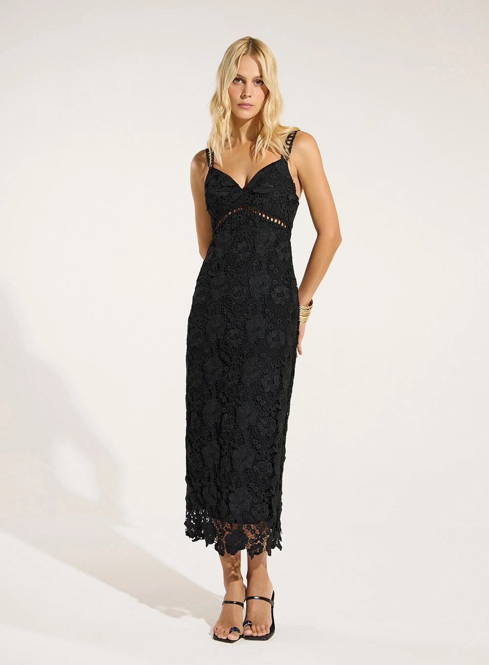 SC GIUPURE LACE BLACK DRESS