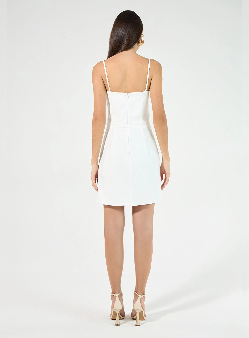 TD WHITE SHORT GLAM DRESS