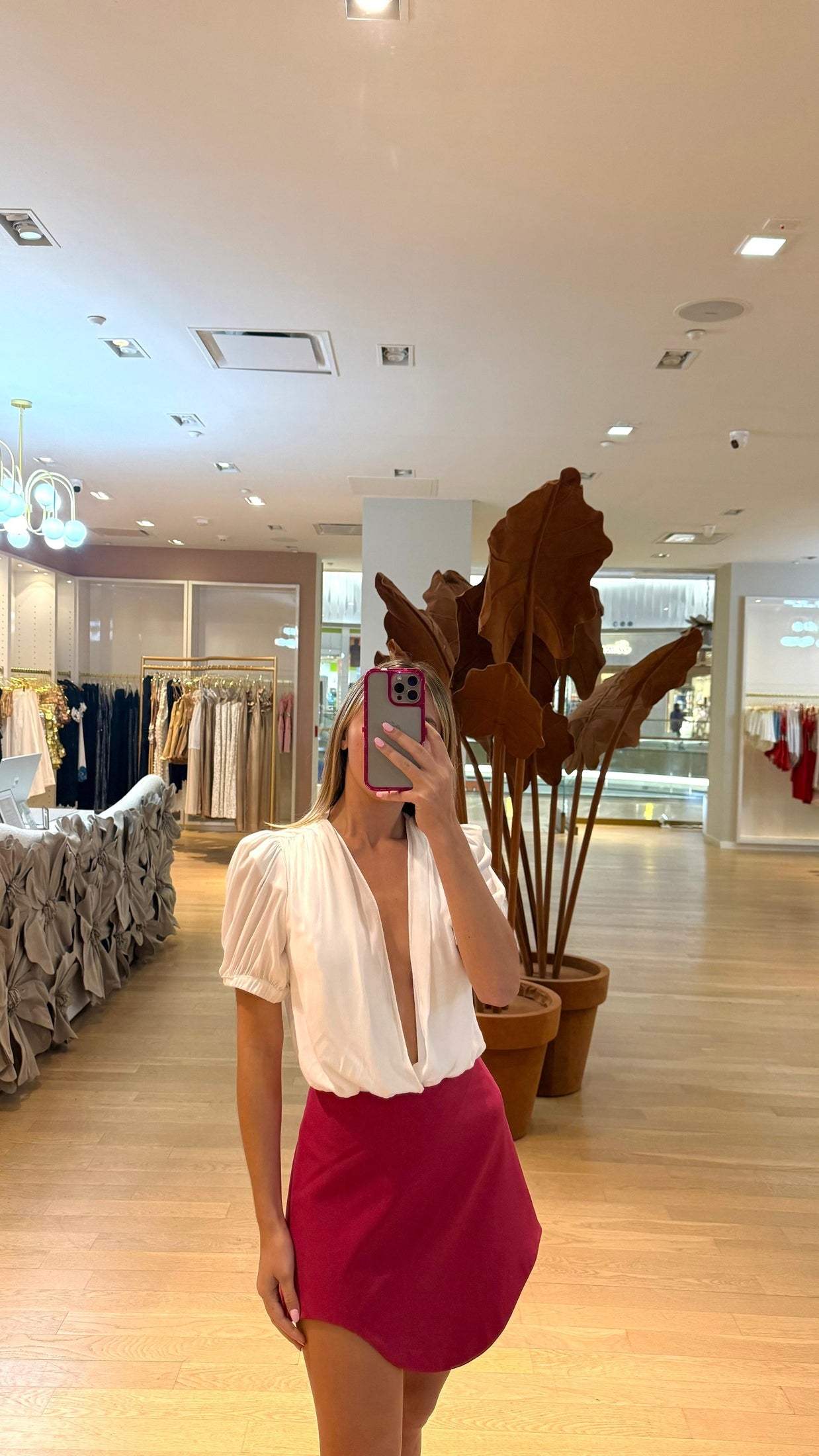 HL SAIA FUSHIA SKIRT