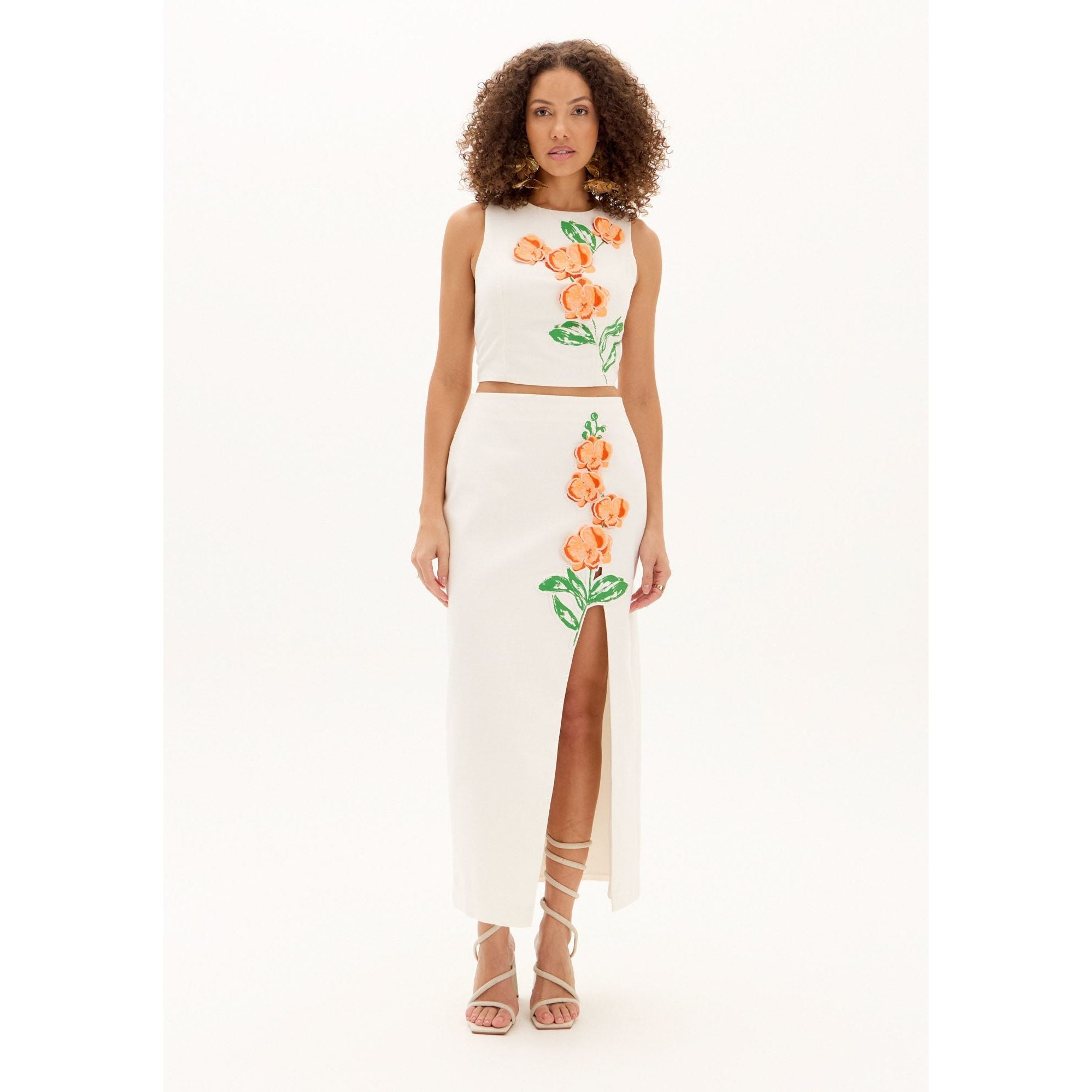 AMAR ORANGE FLOWER MATCHING SET