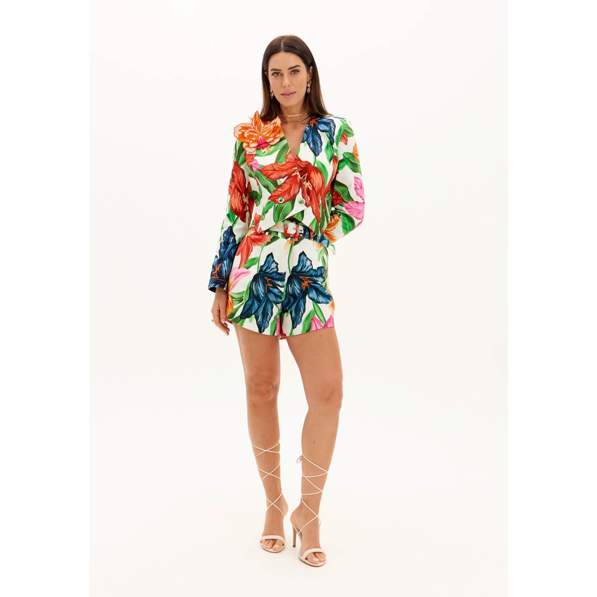 AMAR BOTANICAL FLOWER BLAZET SET