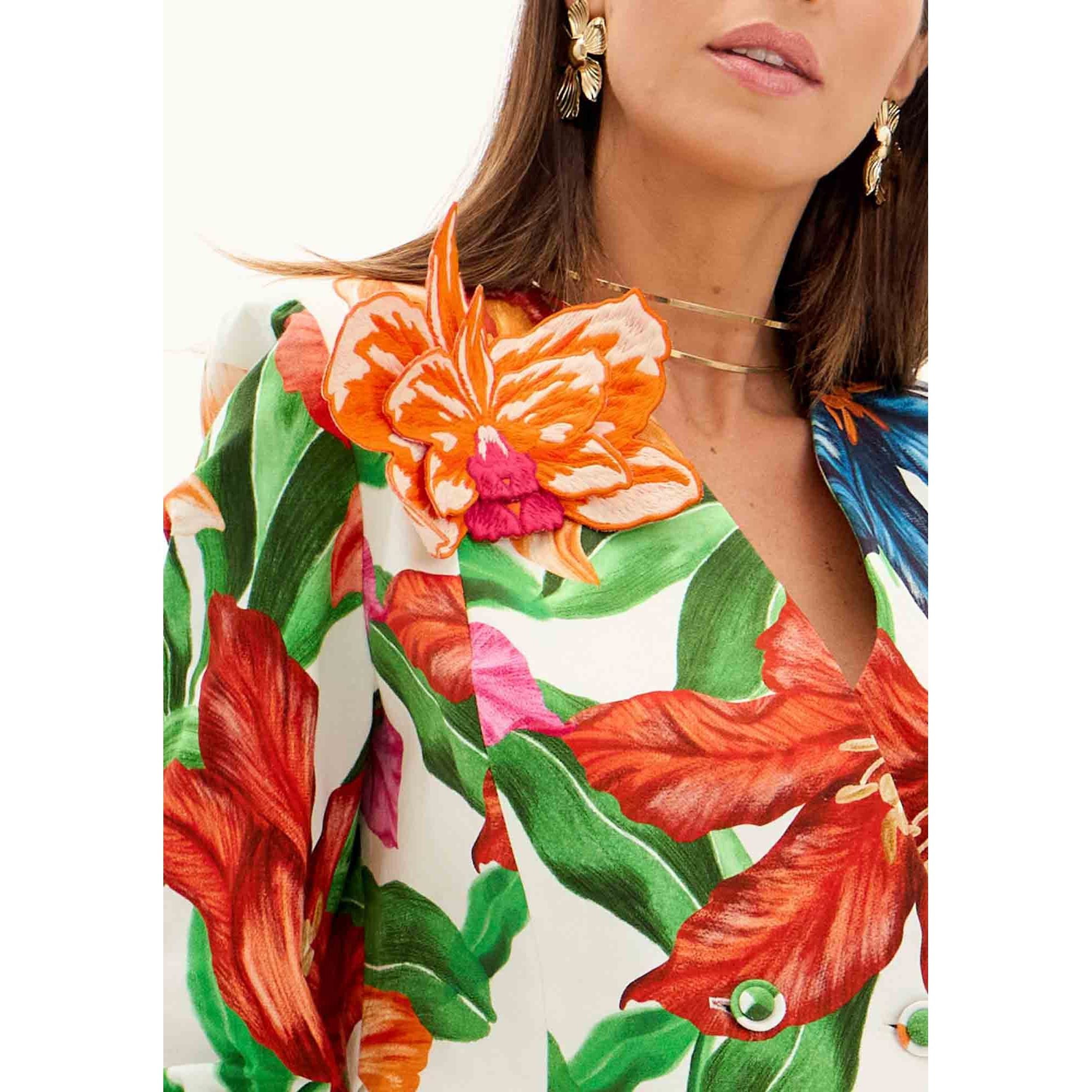 AMAR BOTANICAL FLOWER BLAZET SET