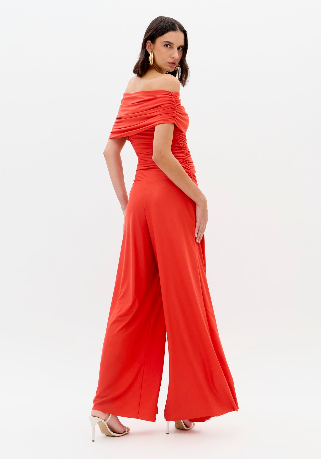 LP ONE SHOULDER JUMPSUIT RED