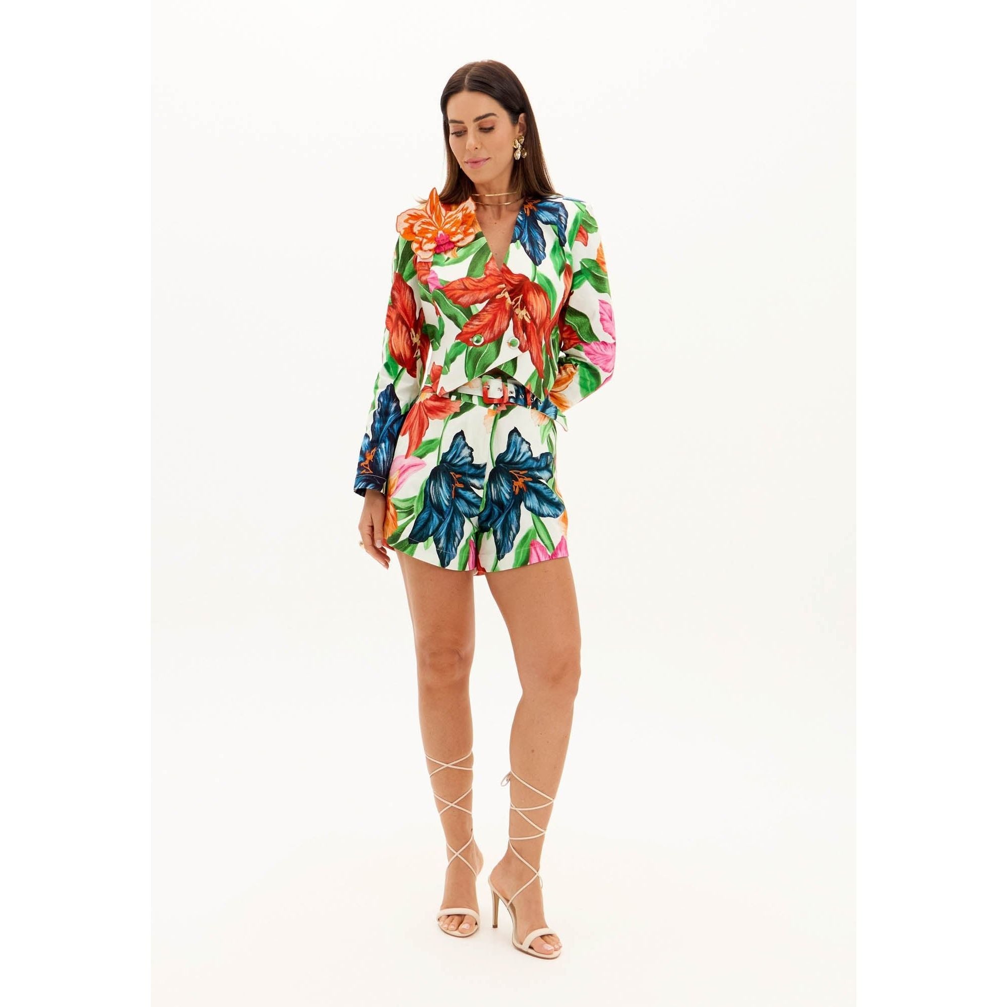 AMAR BOTANICAL FLOWER BLAZET SET