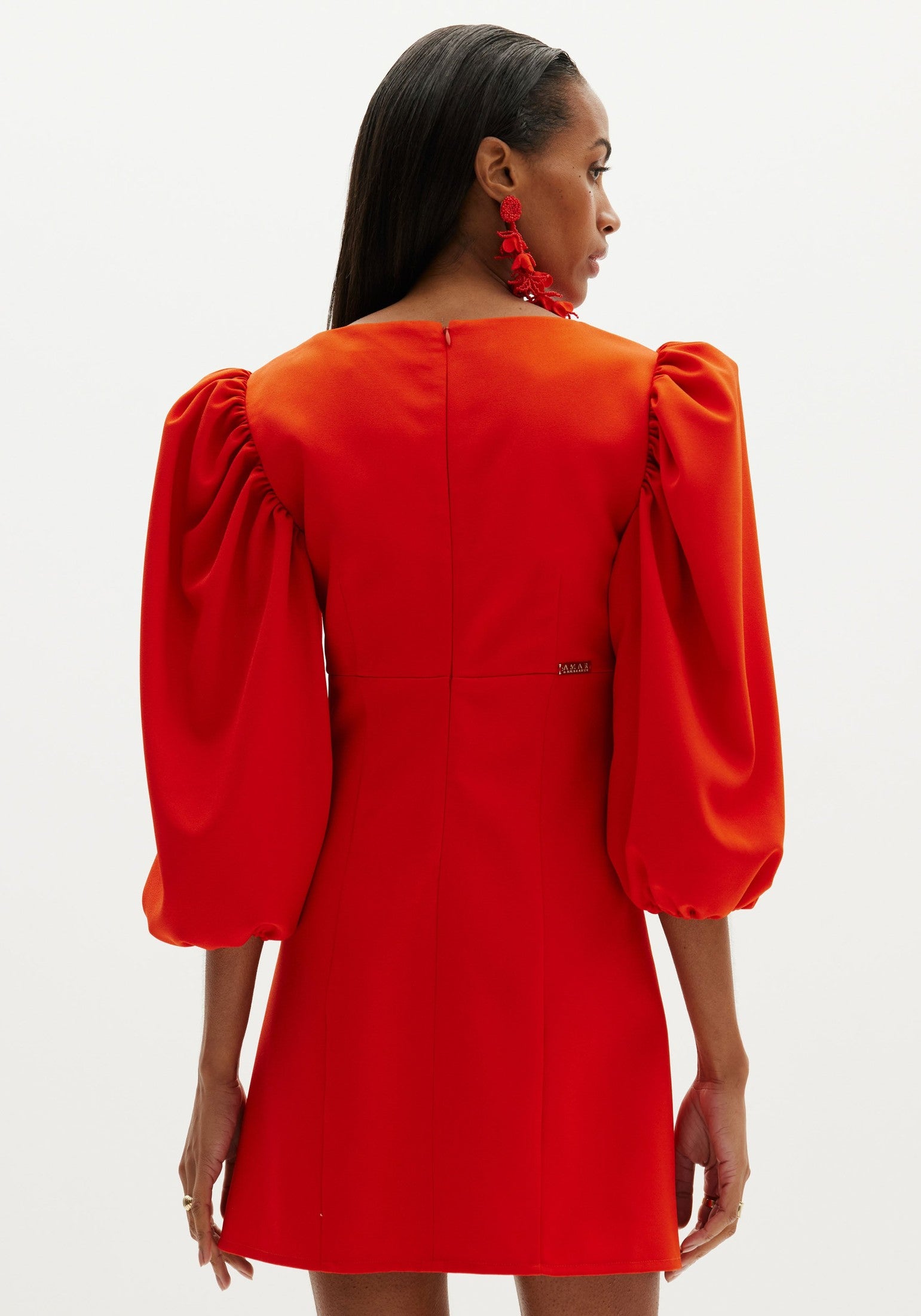 AMAR LONG SLEEVES RED DRESS