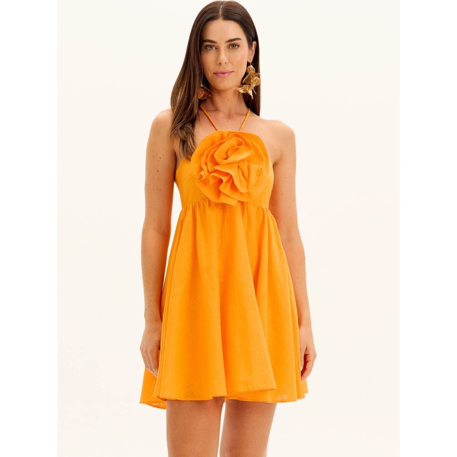 REMOVABLE FLOWER SHORT DRESS