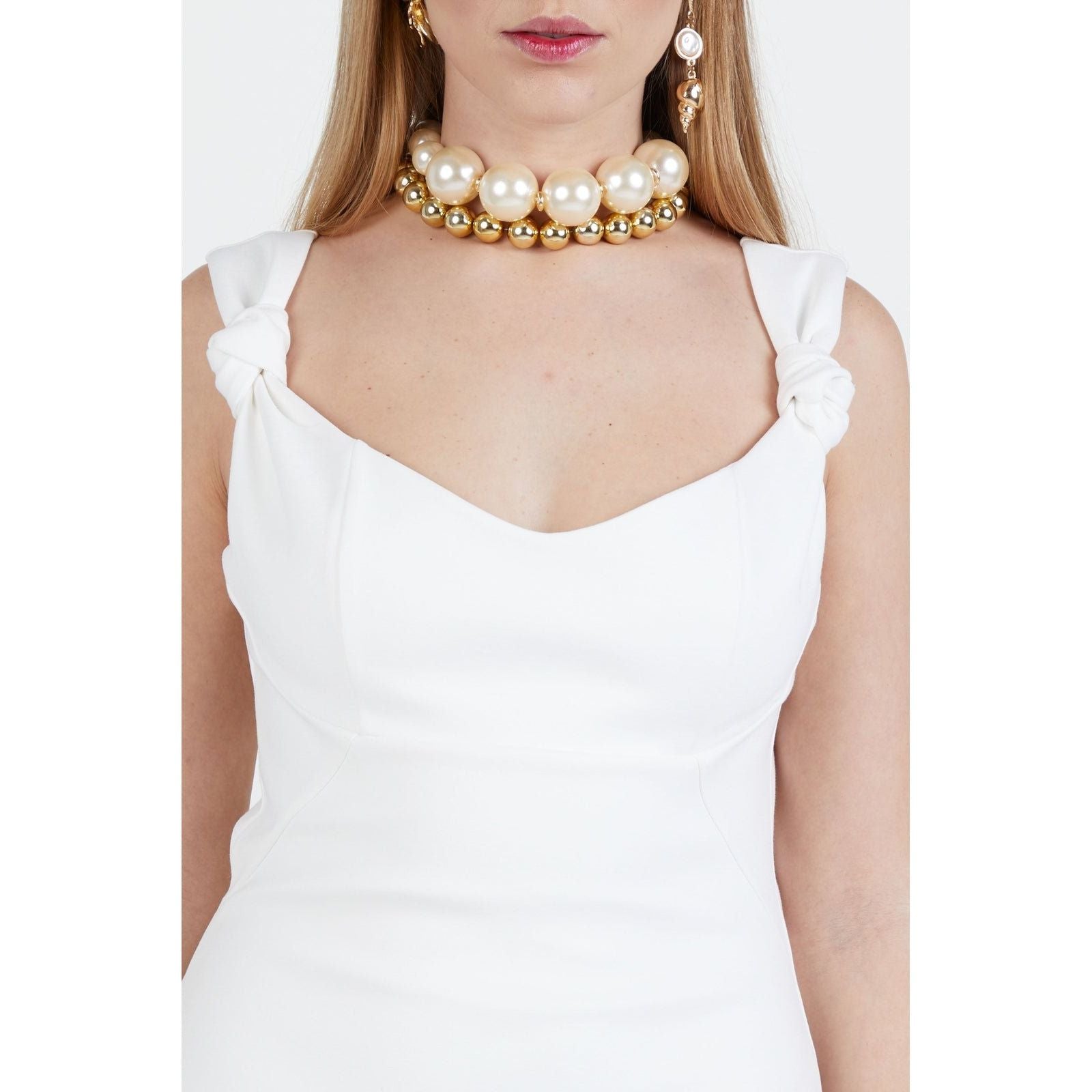 AMAR SHORT DRESS WITH APLIQUE