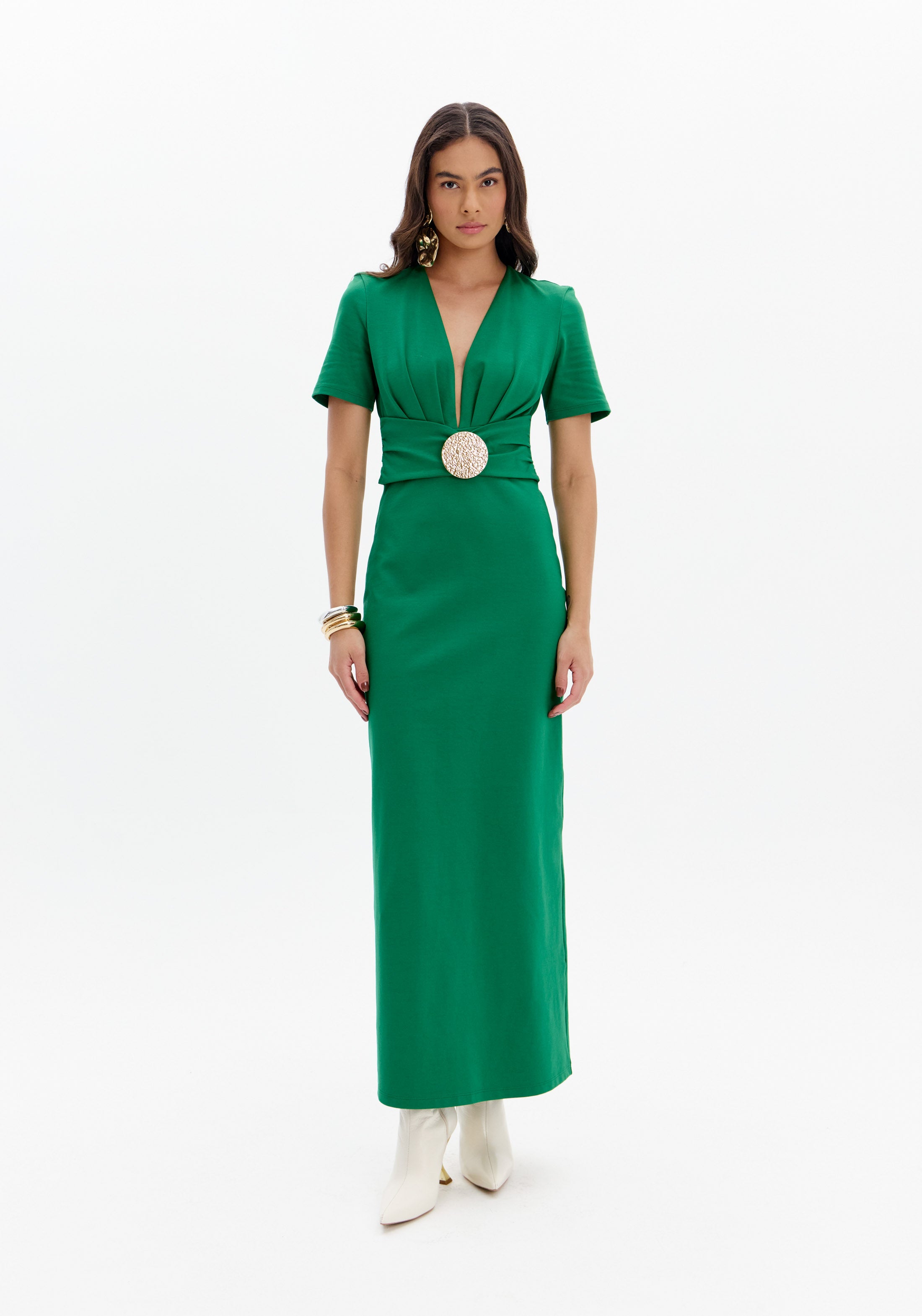 LP SUPER MIDI GOLD DETAIL DRESS